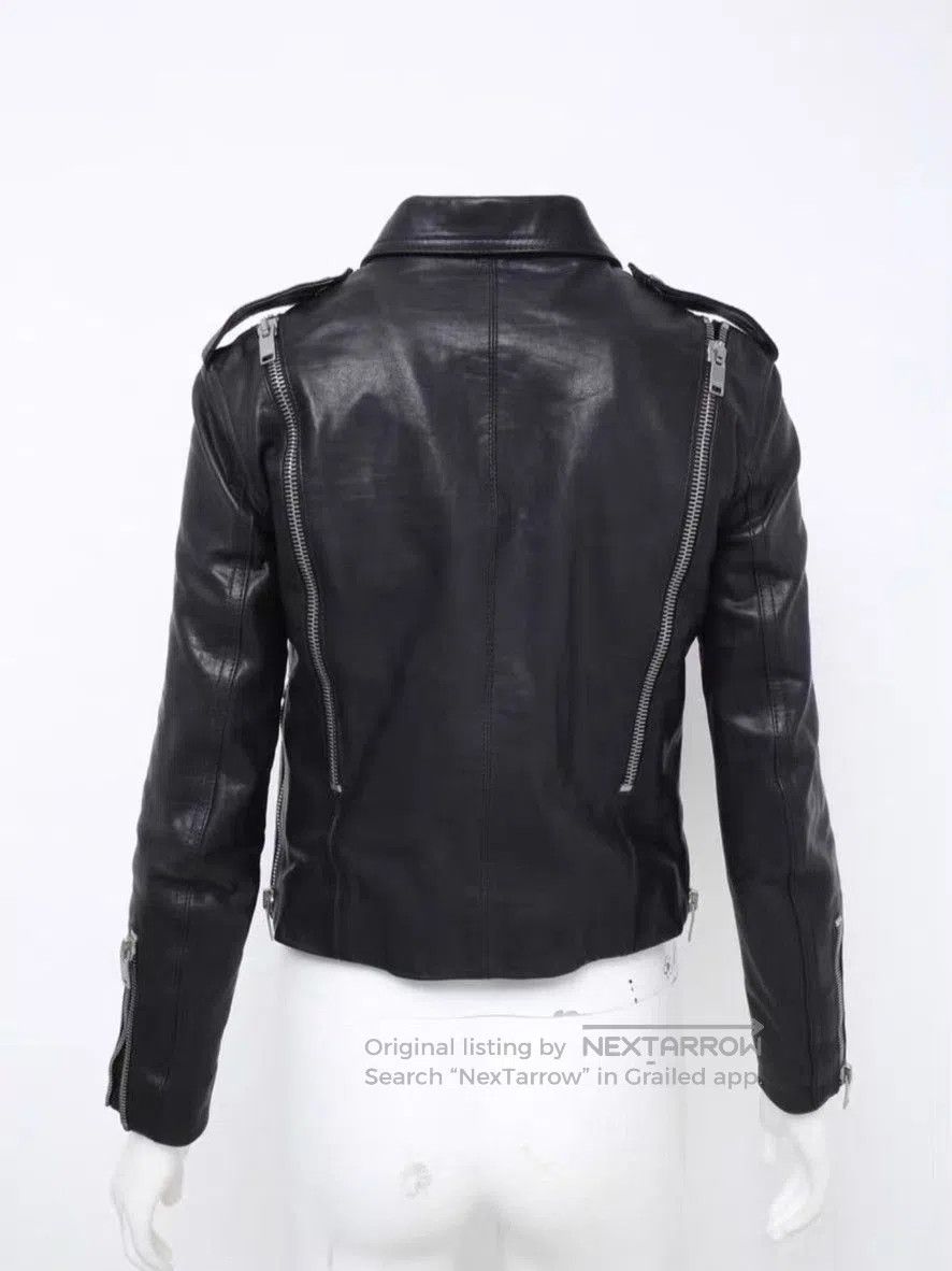 Saint Laurent Paris Saint Laurent Black Leather Zip Jacket. Size XS / US 0-2 / IT 36-38 - 5 Thumbnail