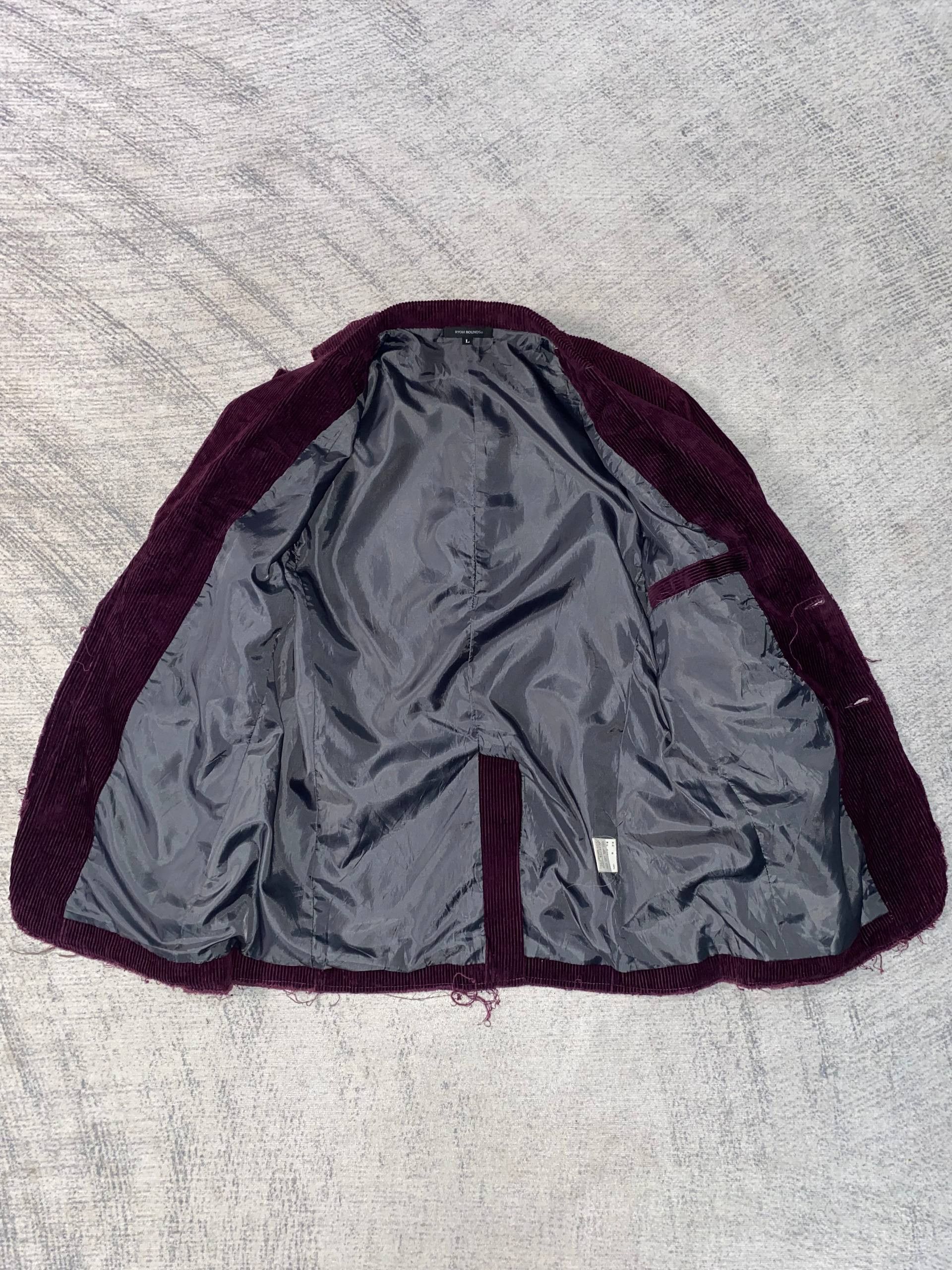 Porter Ryoh Rounds Porter Artisanal Raw Edge Punk Style Blazer Size 40R - 6 Thumbnail