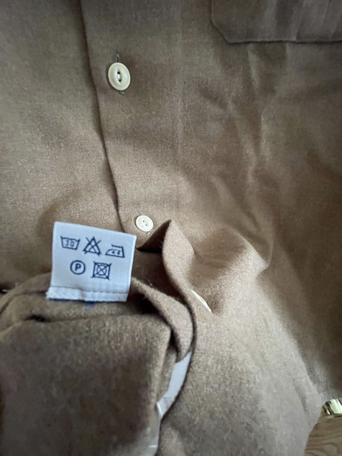 Aime Leon Dore × Drake's ALD x Drake’s - Wool Two Pocket Work Shirt: Caramel Size US M / EU 48-50 / 2 - 9 Thumbnail