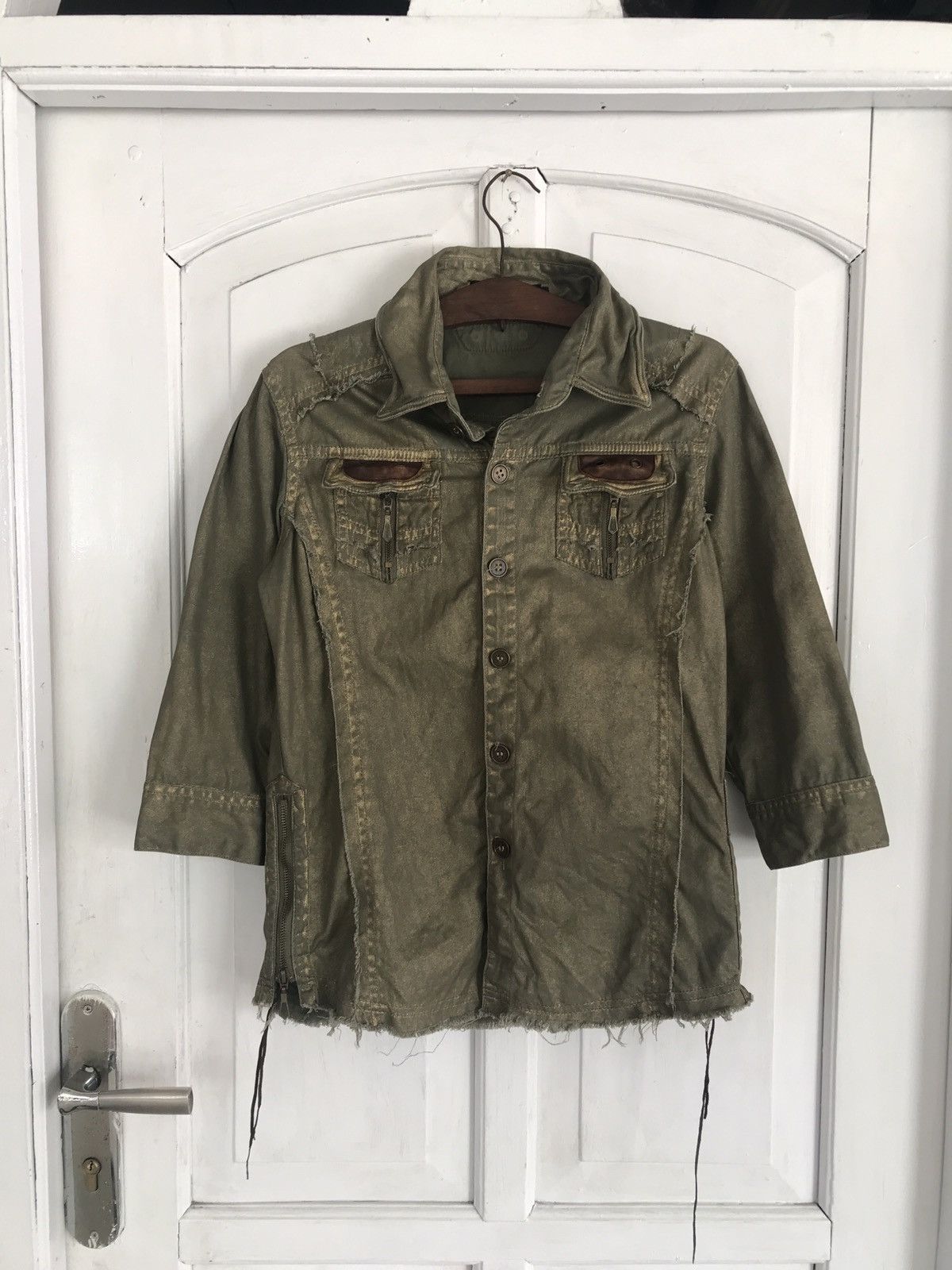 Midas Distressed Button Up Shirt Punk Seditionaries