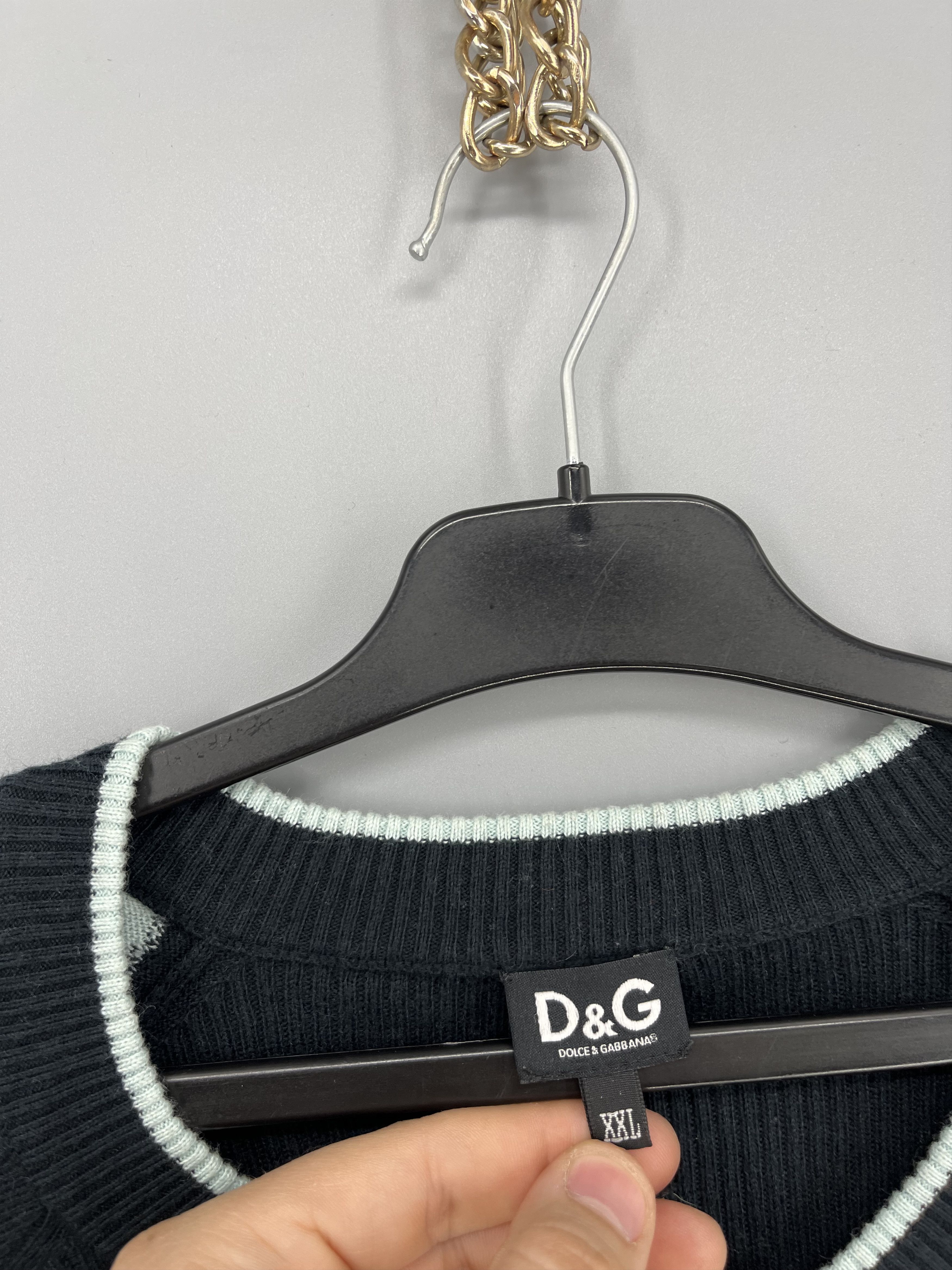 Dolce & Gabbana D&G Dolce & Gabbana Ribbed Henley Sweater Mens XXL Cotton Size US XXL / EU 58 / 5 - 6 Thumbnail