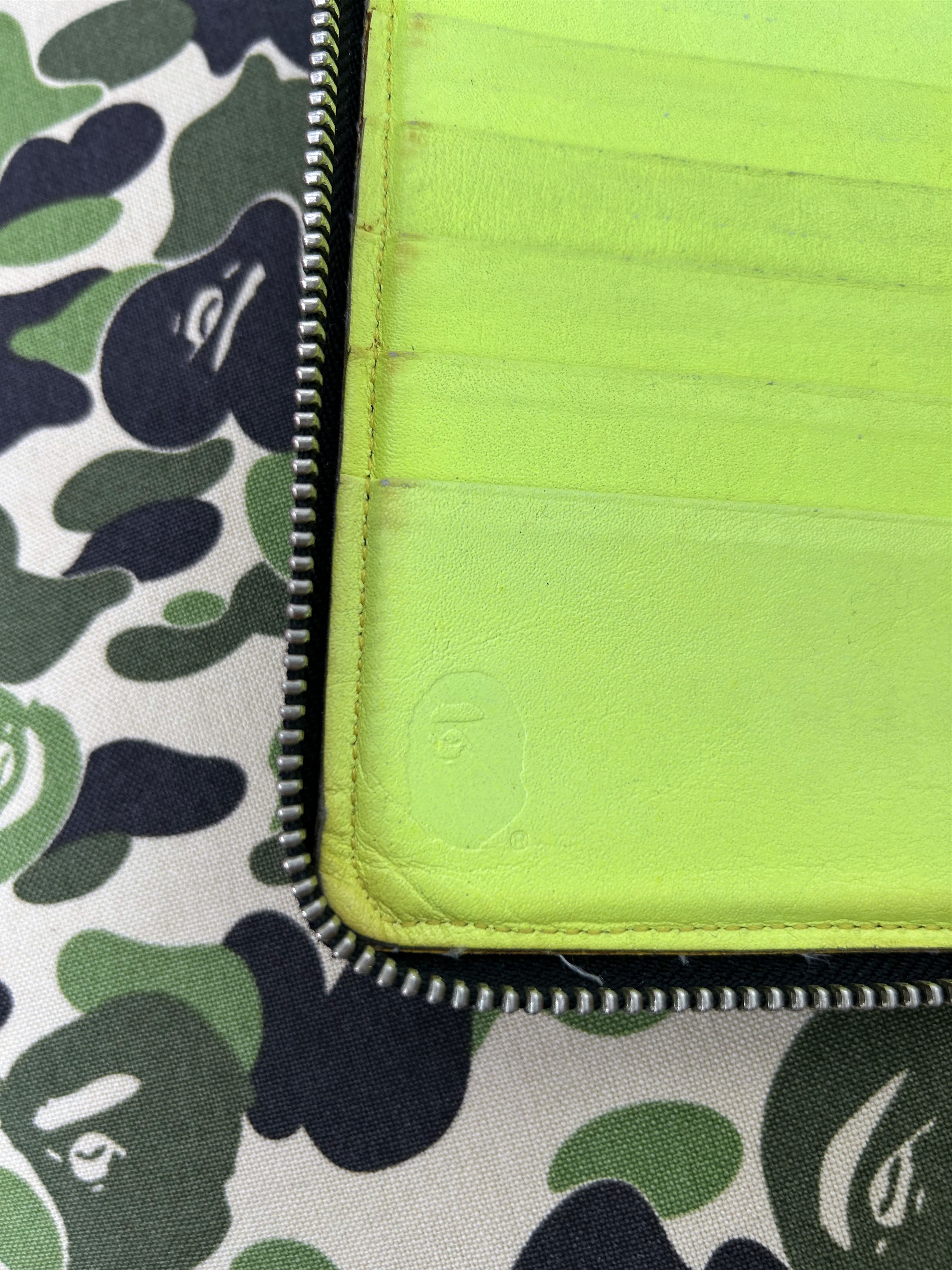 Bape Bape Sta Black Leather Zip Around Long Wallet Size ONE SIZE - 5 Thumbnail