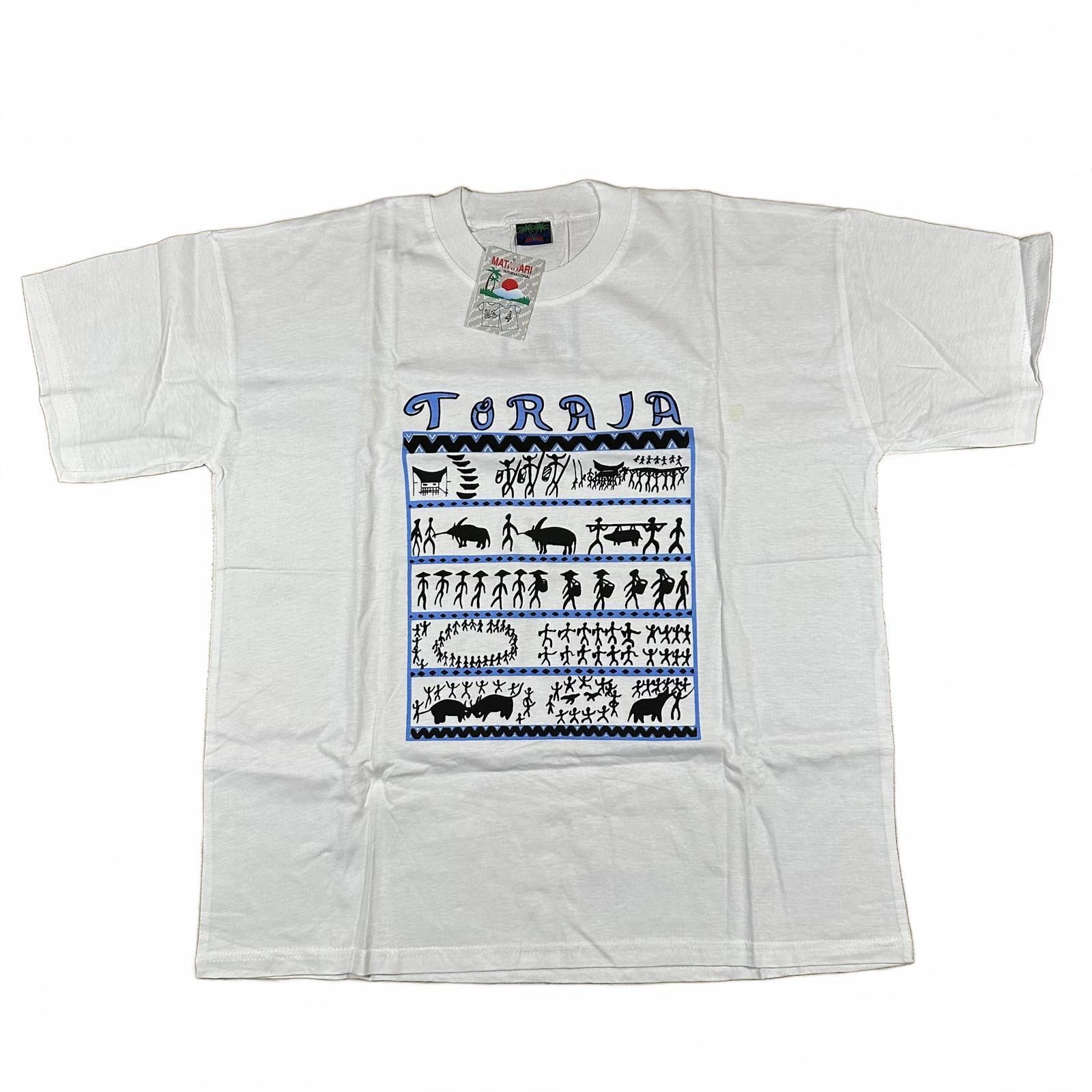 Maharishi NWT Vintage Indonesia Graphic T-shirt Hieroglyphic Blue Blk Size US XL / EU 56 / 4 - 1 Thumbnail