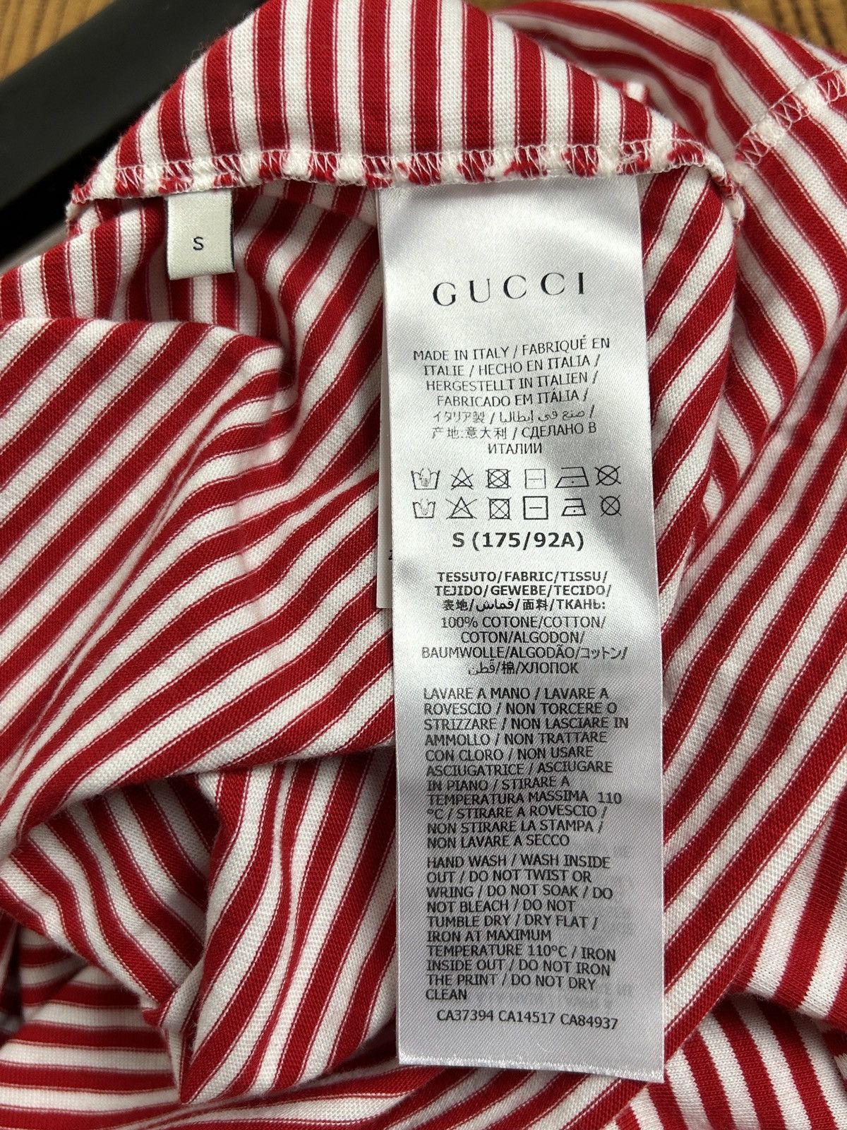 Gucci Gucci Orgasmique Striped Marine 3/4 Sleeve T-Shirr S Size US S / EU 44-46 / 1 - 7 Thumbnail