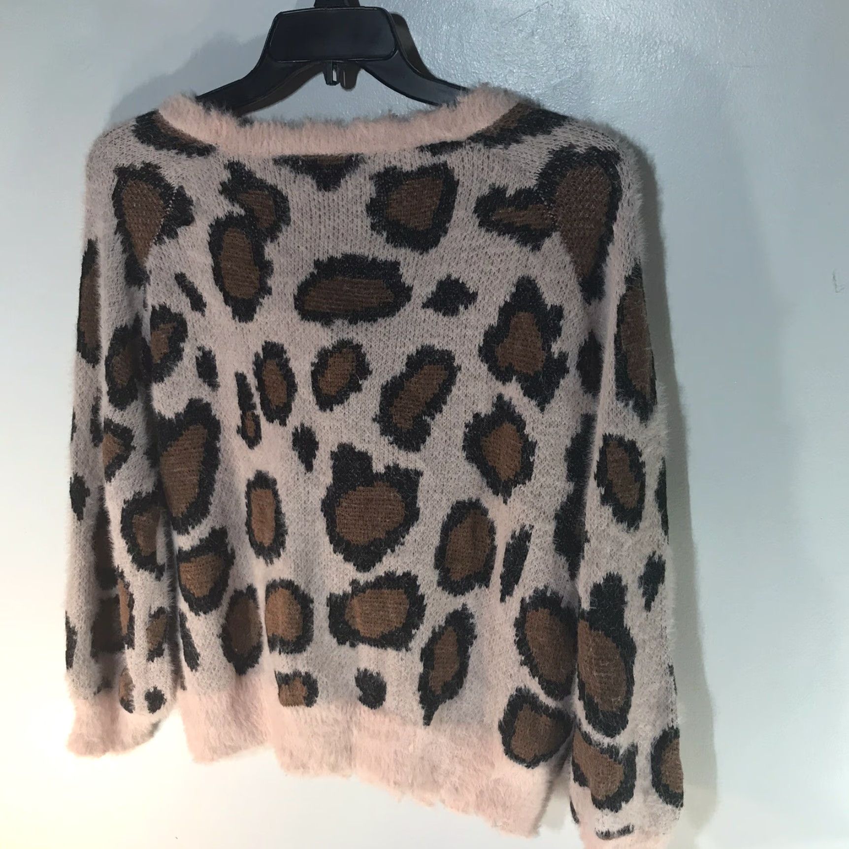 Vintage UMGEE Women's Pink Animal Print Knit Sweater S Long Sleeve Pullover Casual Fall Winter Size S / US 4 / IT 40 - 4 Thumbnail