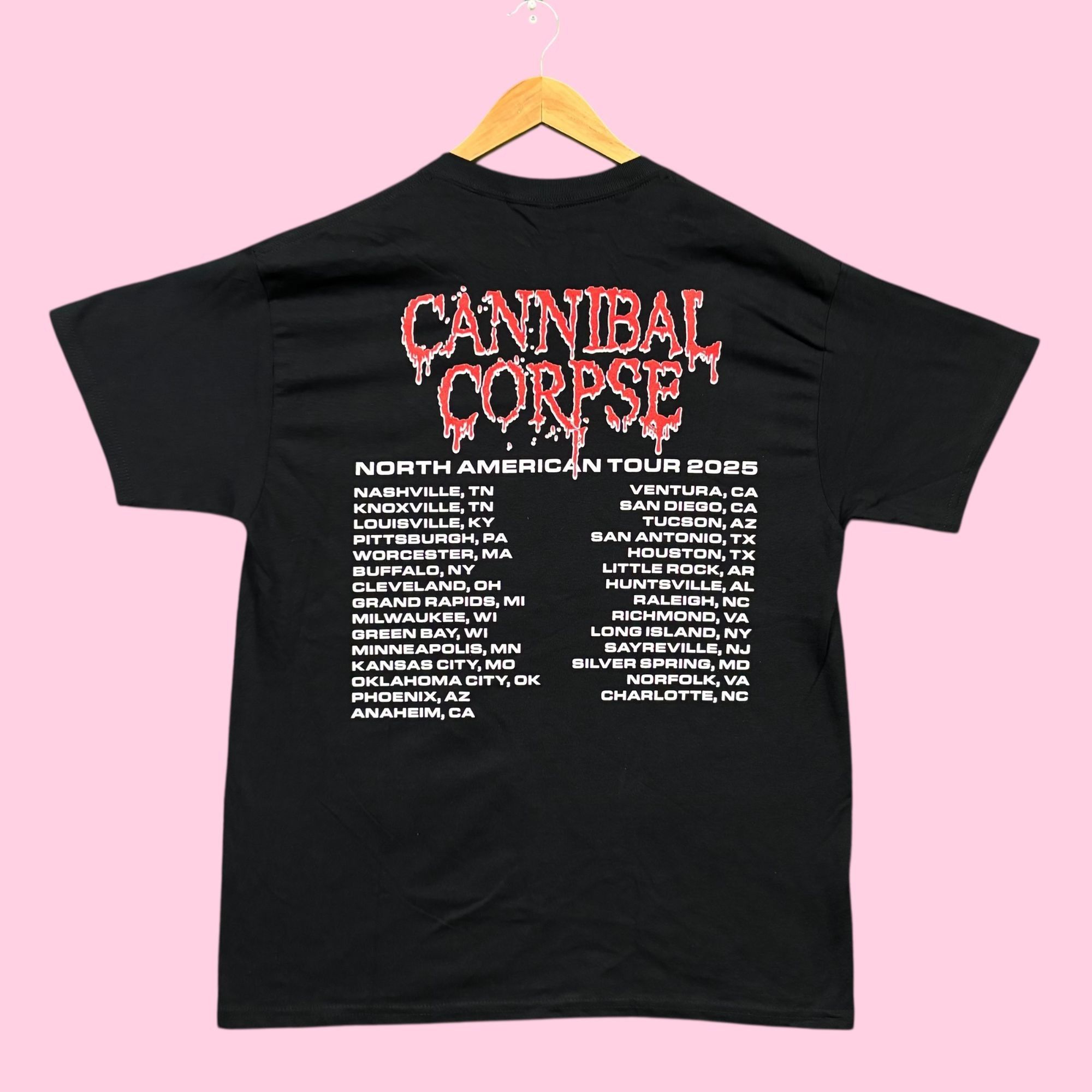 Band Tees Cannibal Corpse North American Tour Death Metal Band Tee L Size US L / EU 52-54 / 3 - 3 Thumbnail
