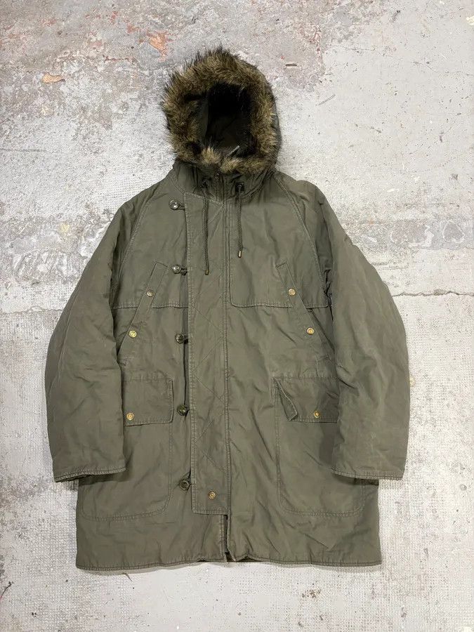 Dolce & Gabbana AW2003 Dolce & Gabbana Fur Hooded Khaki Green Long Coat Size US L / EU 52-54 / 3 - 1 Thumbnail