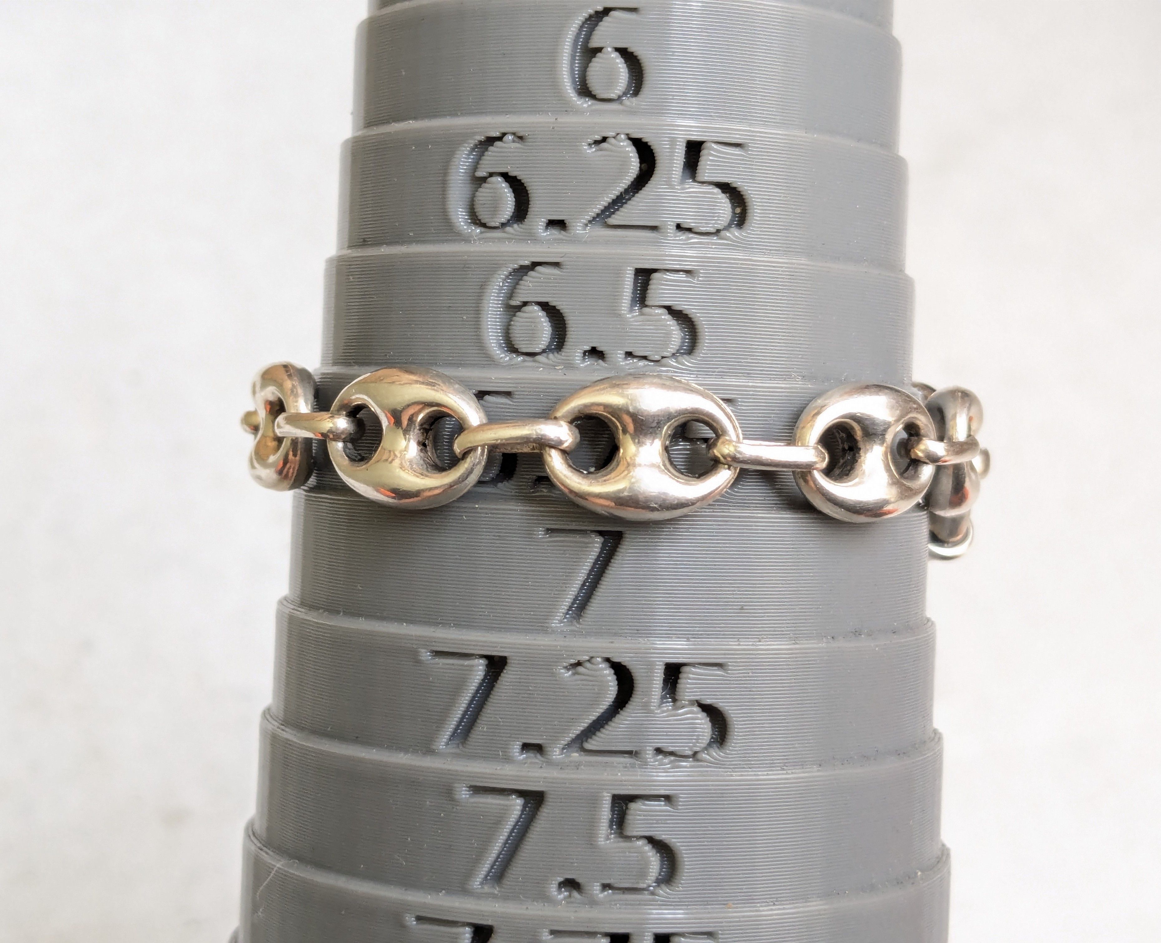 Jewelry Vintage Sterling Silver Anchor Mariner Bracelet 6.75" Hollow Size 26 - 15 Thumbnail