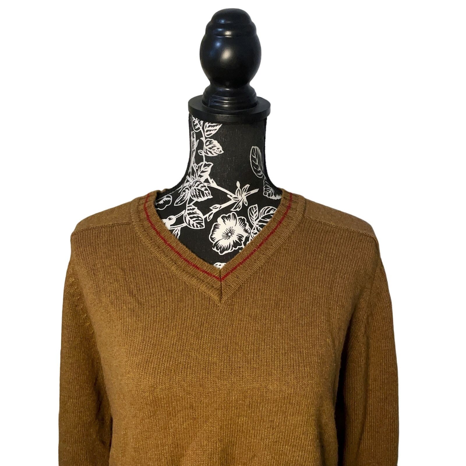 Other FINK Mens Lambs Wool V-Neck Pullover Sweater Tan Size Medium Size US M / EU 48-50 / 2 - 2 Thumbnail