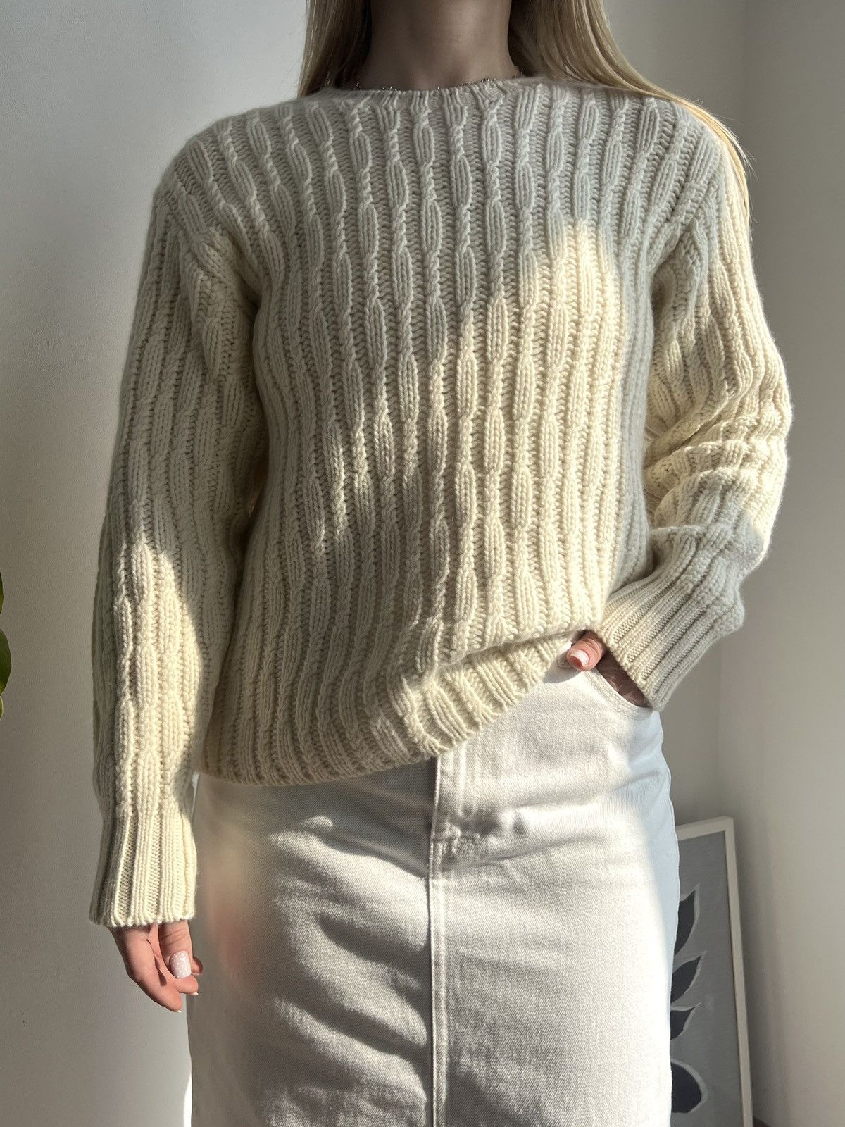 Jil Sander Vintage Jil Sander+ Cashmere Fisherman Knitted Sweater Size S / US 4 / IT 40 - 3 Thumbnail