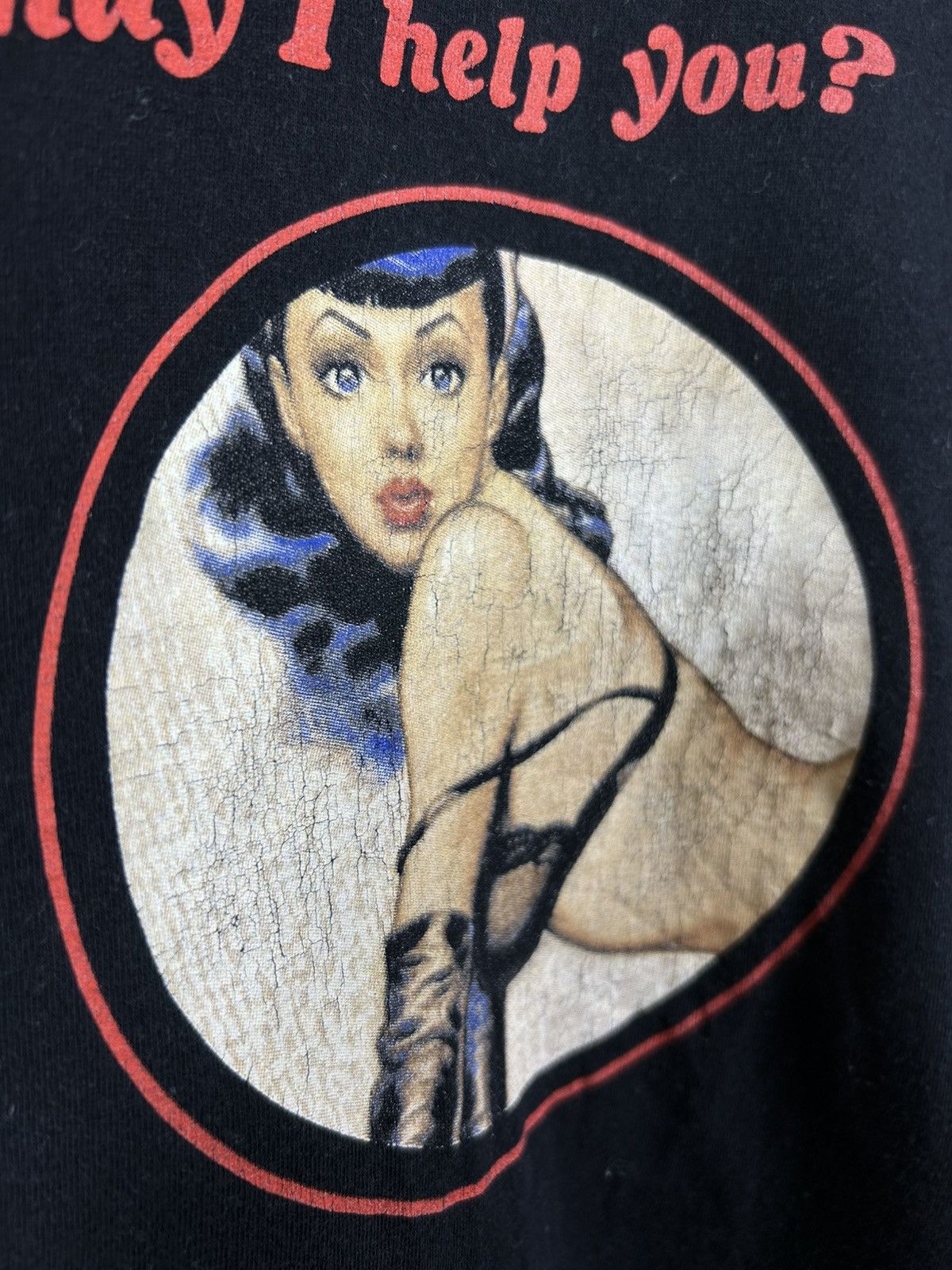 Vintage Vintage Sexy Girl “God Is Busy, May I Help You?” T-Shirt L Size US L / EU 52-54 / 3 - 5 Thumbnail