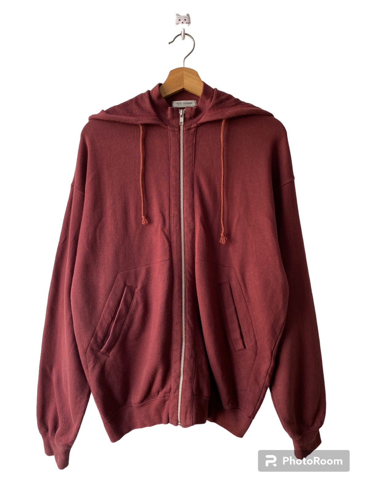 Issey Miyake × Japanese Brand × Tete Homme 1990s - Tete Homme By Katoh Kazutaka Zipper Hoodie Size US L / EU 52-54 / 3 - 1 Thumbnail