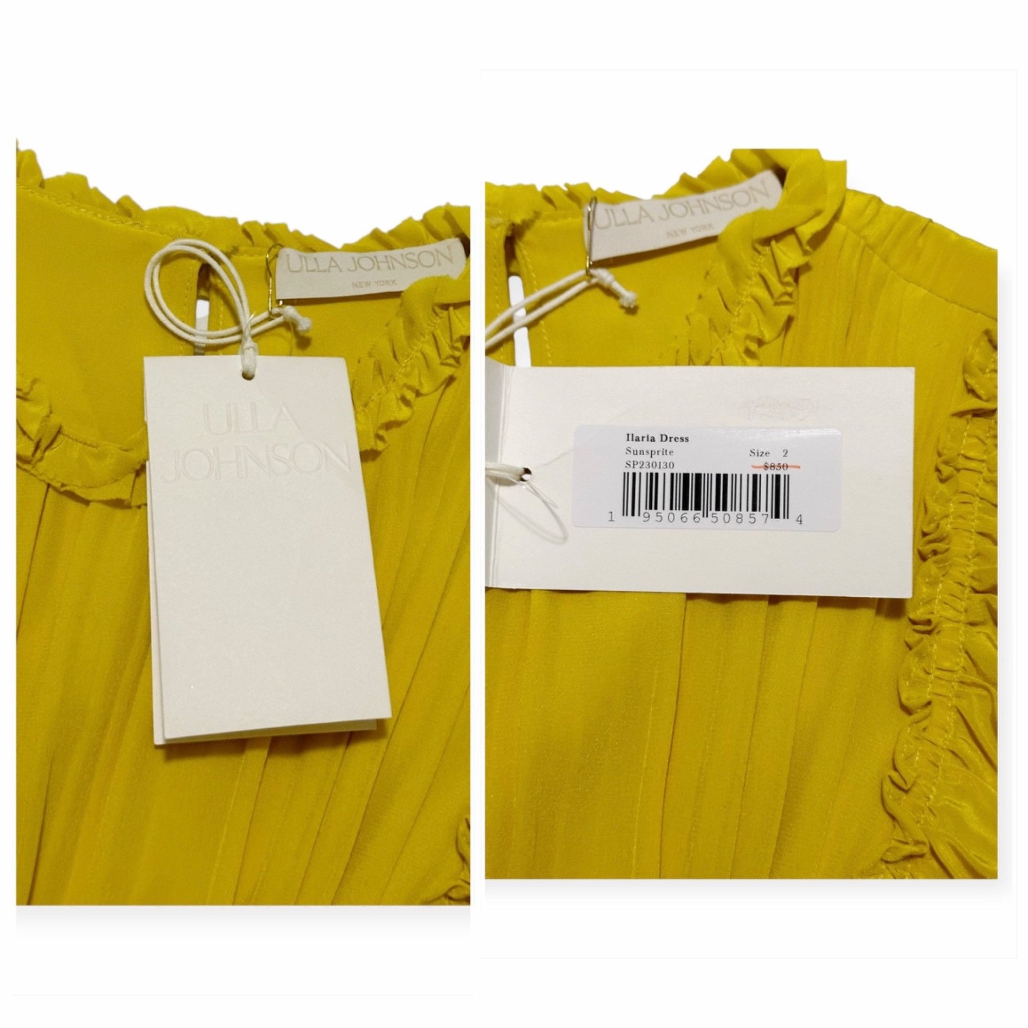 Ulla Johnson Ulla Johnson Ilaria Silk Midi Dress in Sunsprite , Size 2, N Size XS / US 0-2 / IT 36-38 - 3 Thumbnail