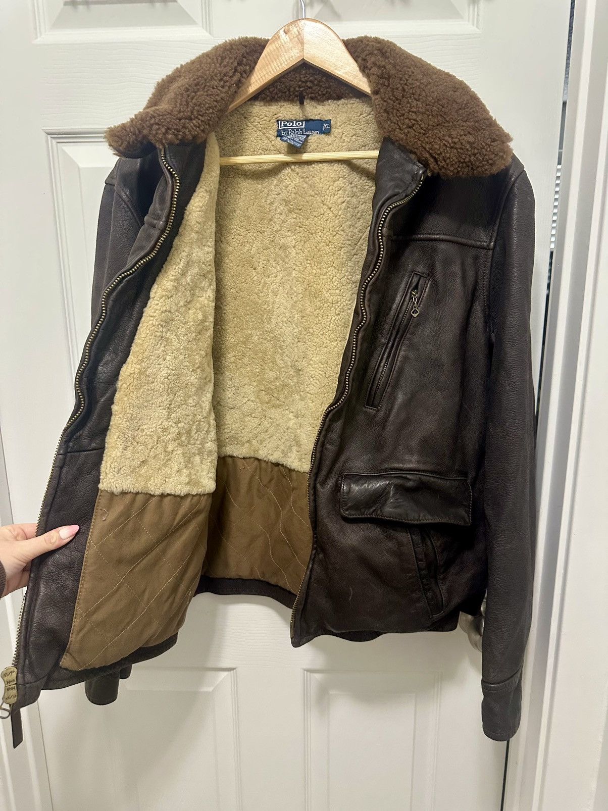 Polo Ralph Lauren Polo Ralph Lauren Leather Jacket with fur Size US XL / EU 56 / 4 - 3 Thumbnail