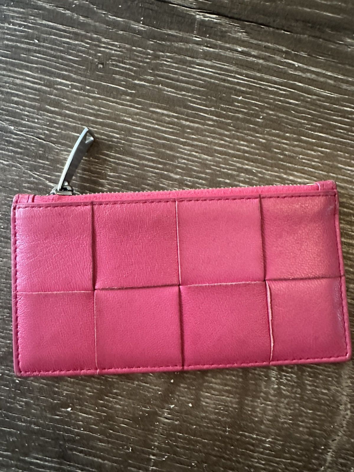 Bottega Veneta Bottega Veneta Pink Card Case With Zipper USED Size ONE SIZE - 2 Thumbnail