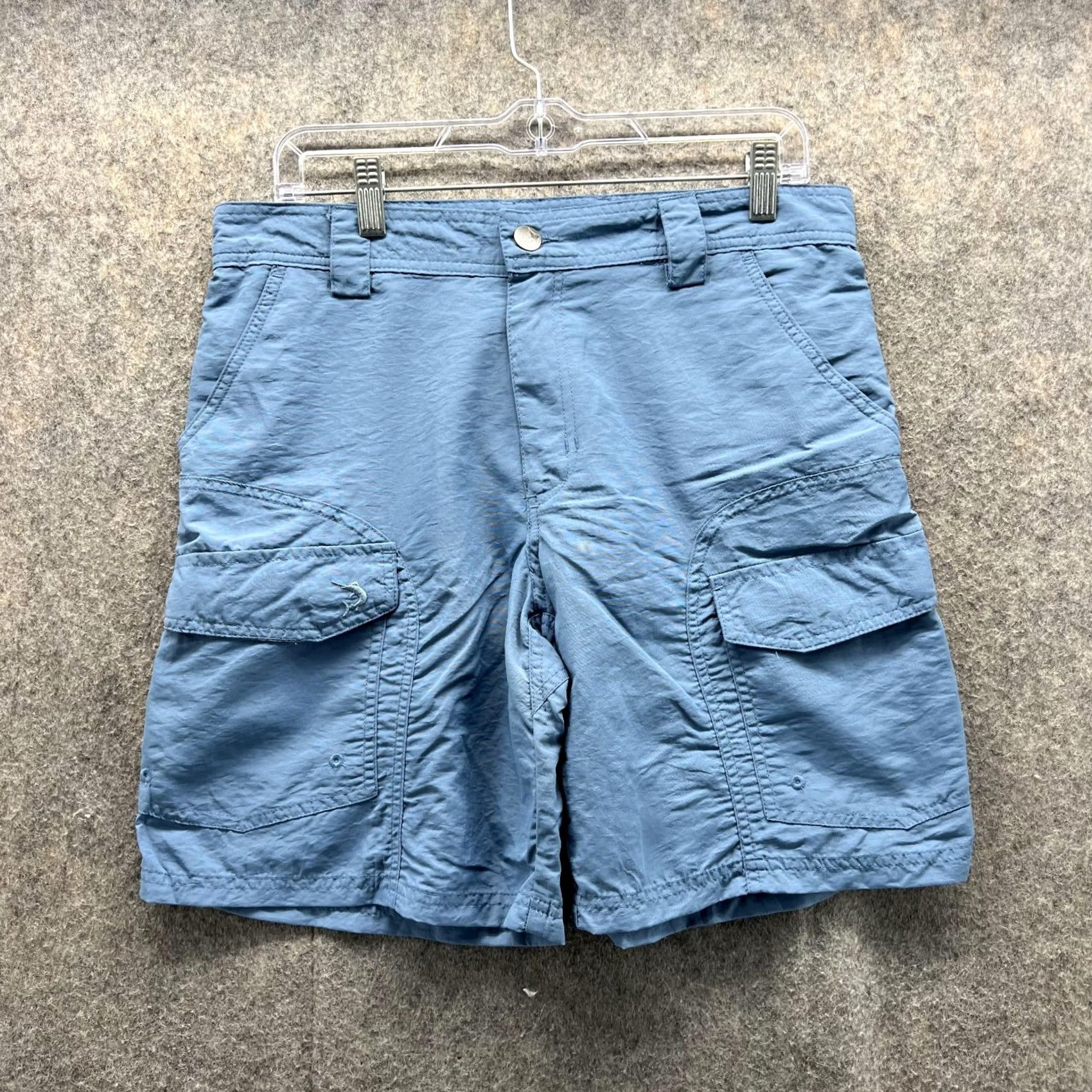 Vintage Reel Legends Shorts Men 32 Adult Blue Cargo Nylon Casual Outdoors Flat Front Size US 32 / EU 48 - 2 Thumbnail