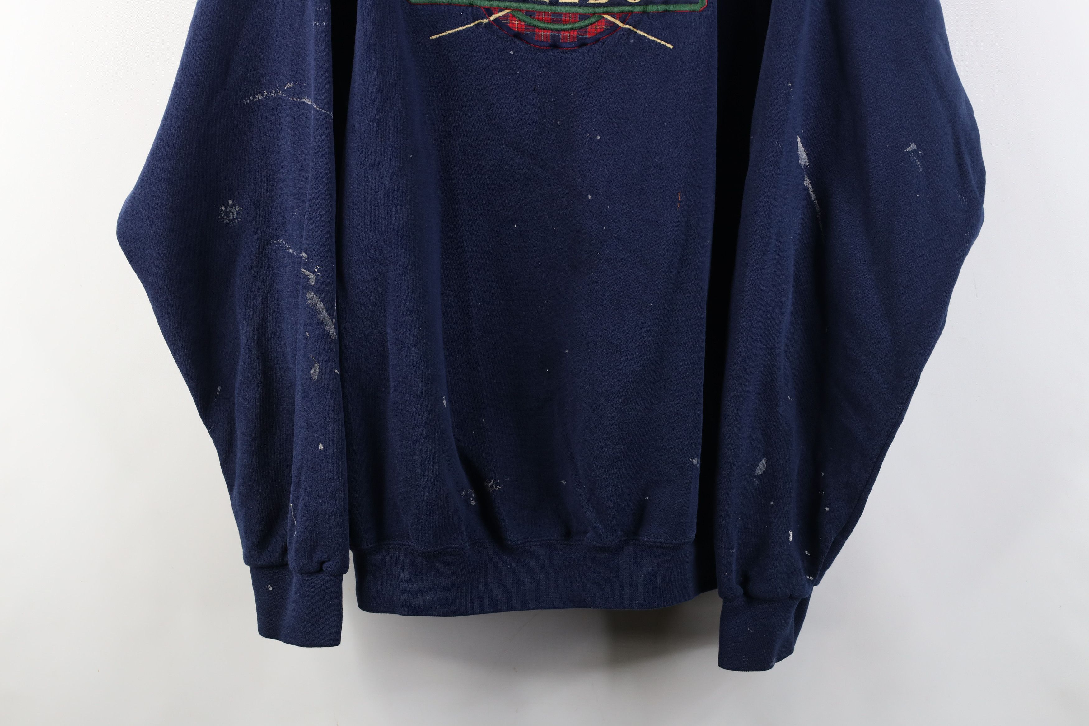 Vintage Vintage 90s Streetwear Spell Toledo Rowing Sweatshirt Blue Size US XL / EU 56 / 4 - 3 Thumbnail