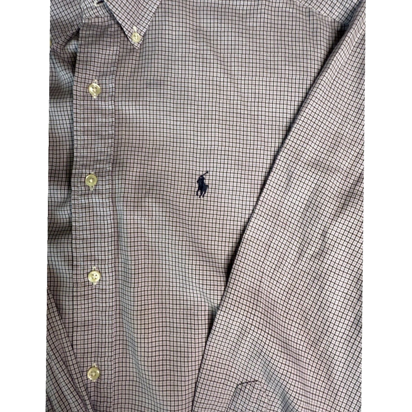 Ralph Lauren Ralph Lauren Button Down Shirt Mens 16 32/33 Long Sleeve Yarmouth Checkered Red Button-Up Casual Dress Shirt Size US L / EU 52-54 / 3 - 3 Thumbnail