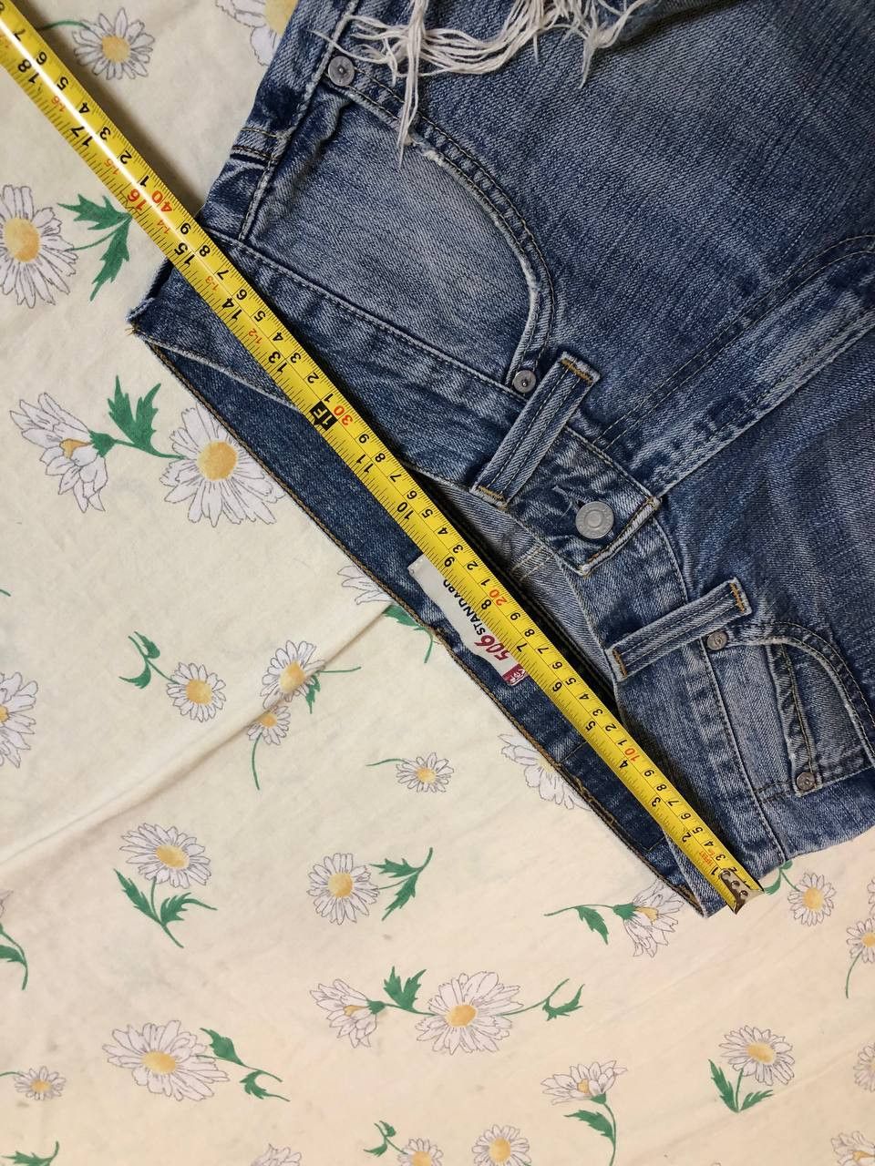 Levi's Levi's 506 Men's Jeans Shorts Distressed Denim Blue Size US 31 - 14 Thumbnail