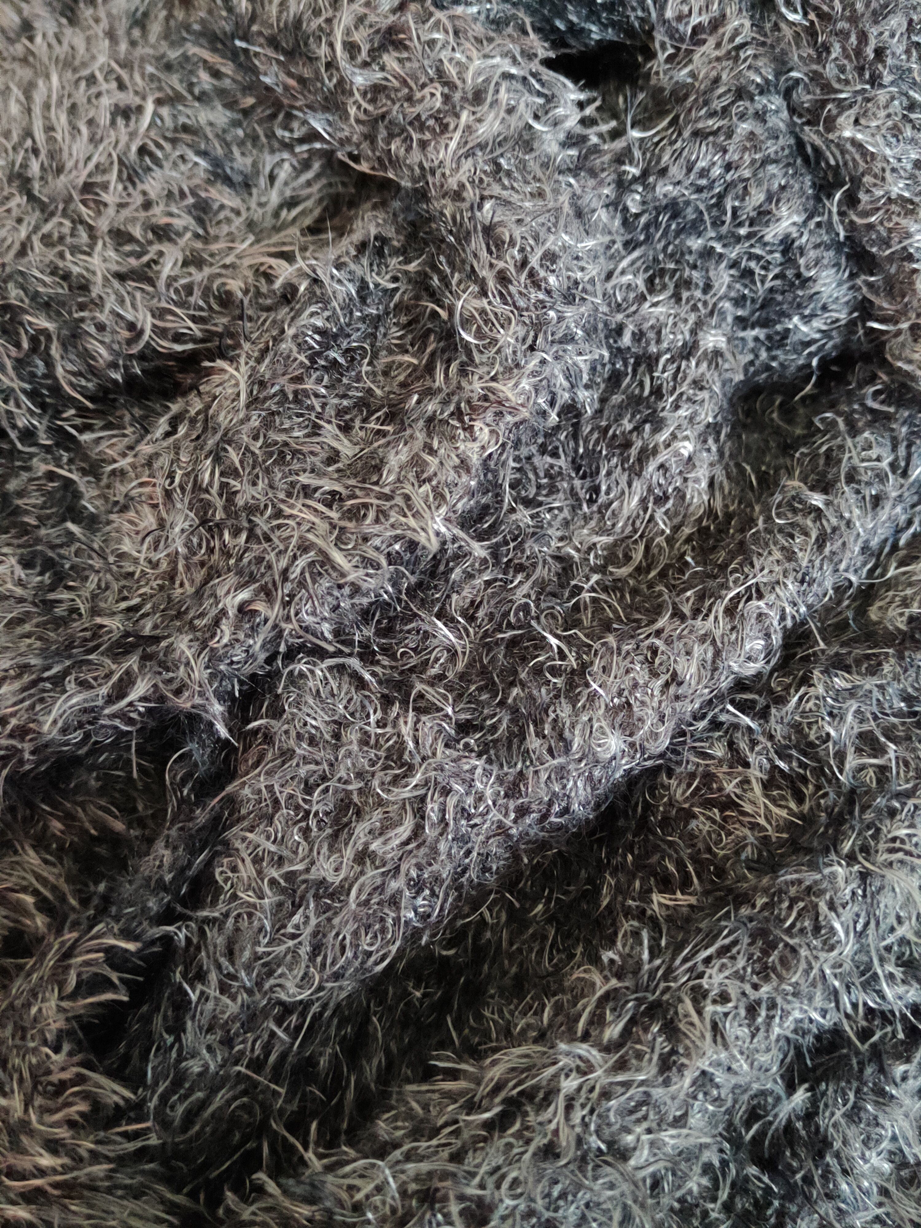 Vintage Dirz Black Shag Shaggy Fur Mohair Knitwear #S1961 Size L / US 10 / IT 46 - 10 Thumbnail