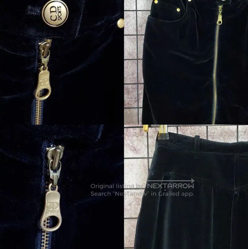 Dior Dior Black Cotton Blend Midi Skirt . Size 35" - 2 Thumbnail