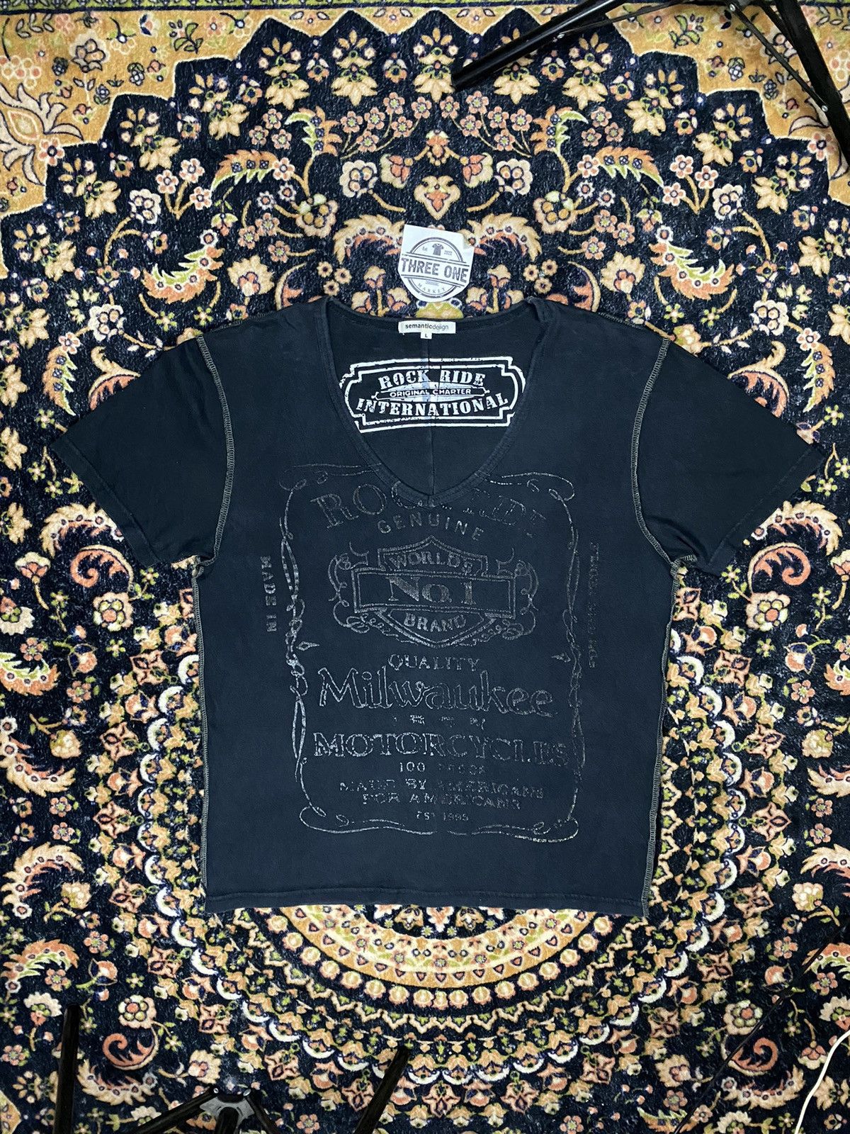 Beauty Beast × If Six Was Nine × semanticdesign Semantic design contrast stich rock ride t shirt Size US L / EU 52-54 / 3 - 1 Thumbnail