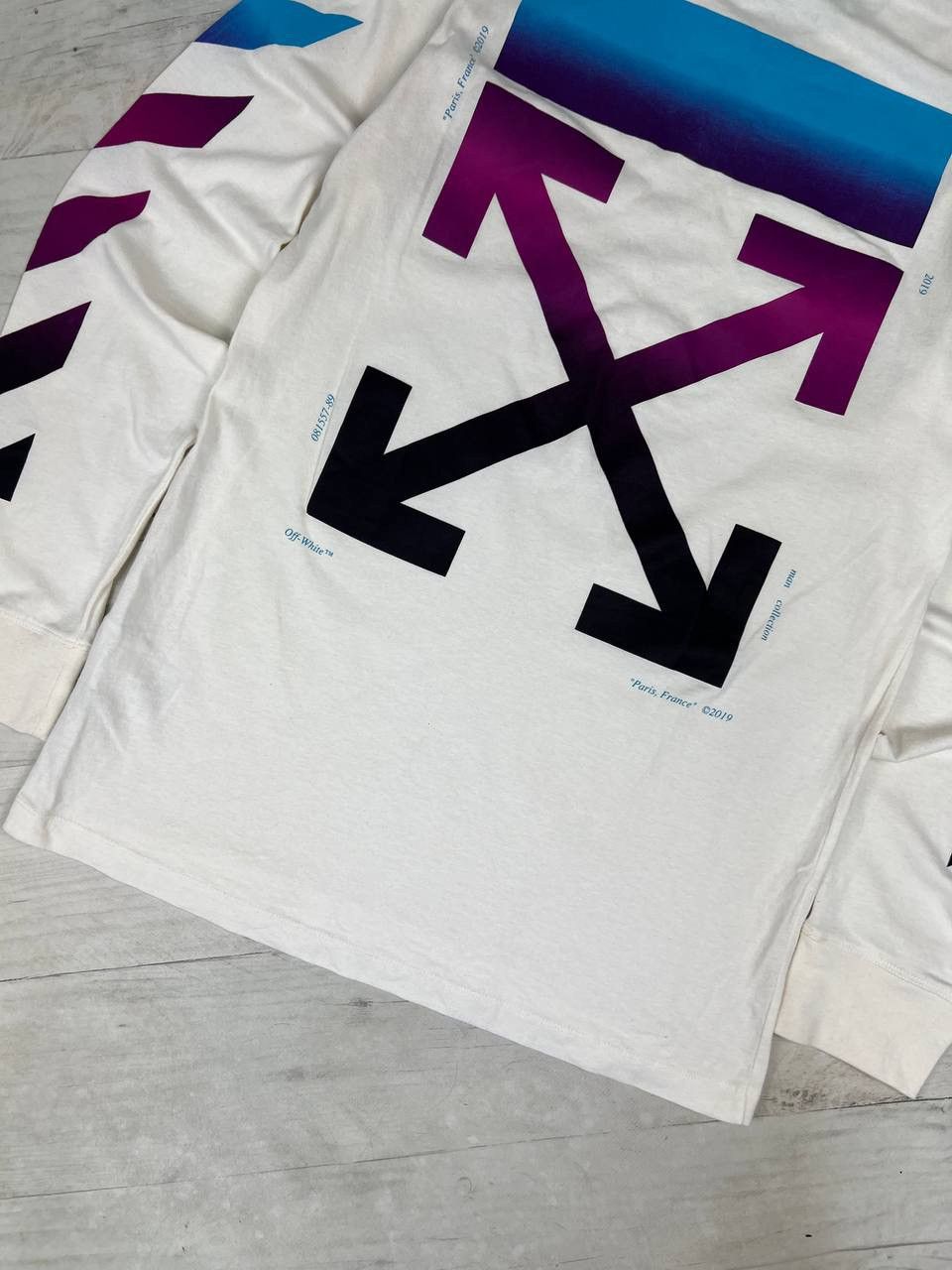 Off-White Off-White Diagonal Gradient Long Sleeve Tee Size US M / EU 48-50 / 2 - 18 Thumbnail