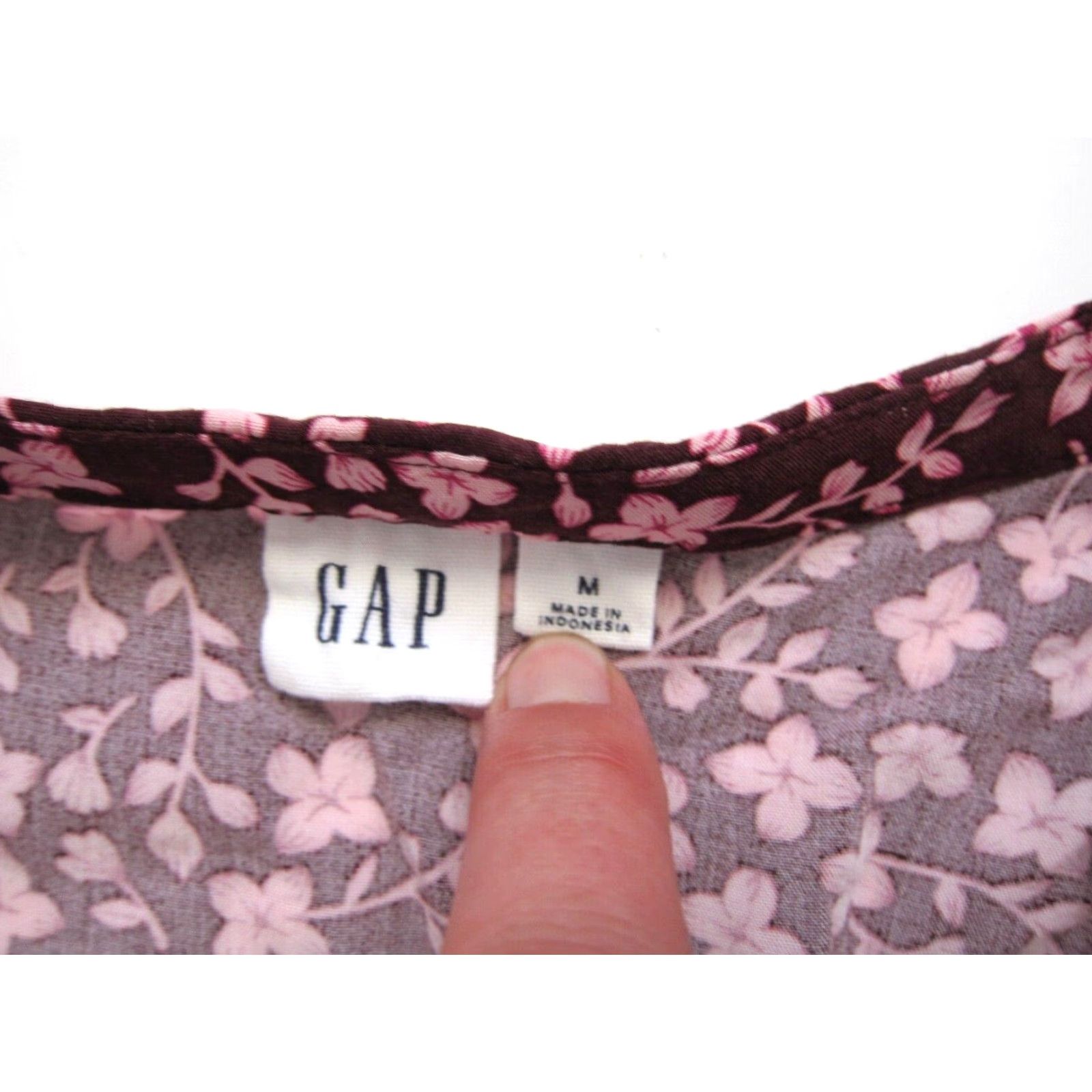 Gap Gap Pink Floral 100% Rayon Long Sleeve Peasant Tunic Sun Dress Women M Size M / US 6-8 / IT 42-44 - 4 Thumbnail
