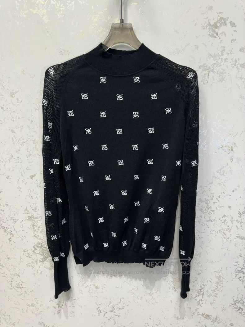 Fendi Fendi Black and White Logo Knit Top Size XS / US 0-2 / IT 36-38 - 1 Thumbnail