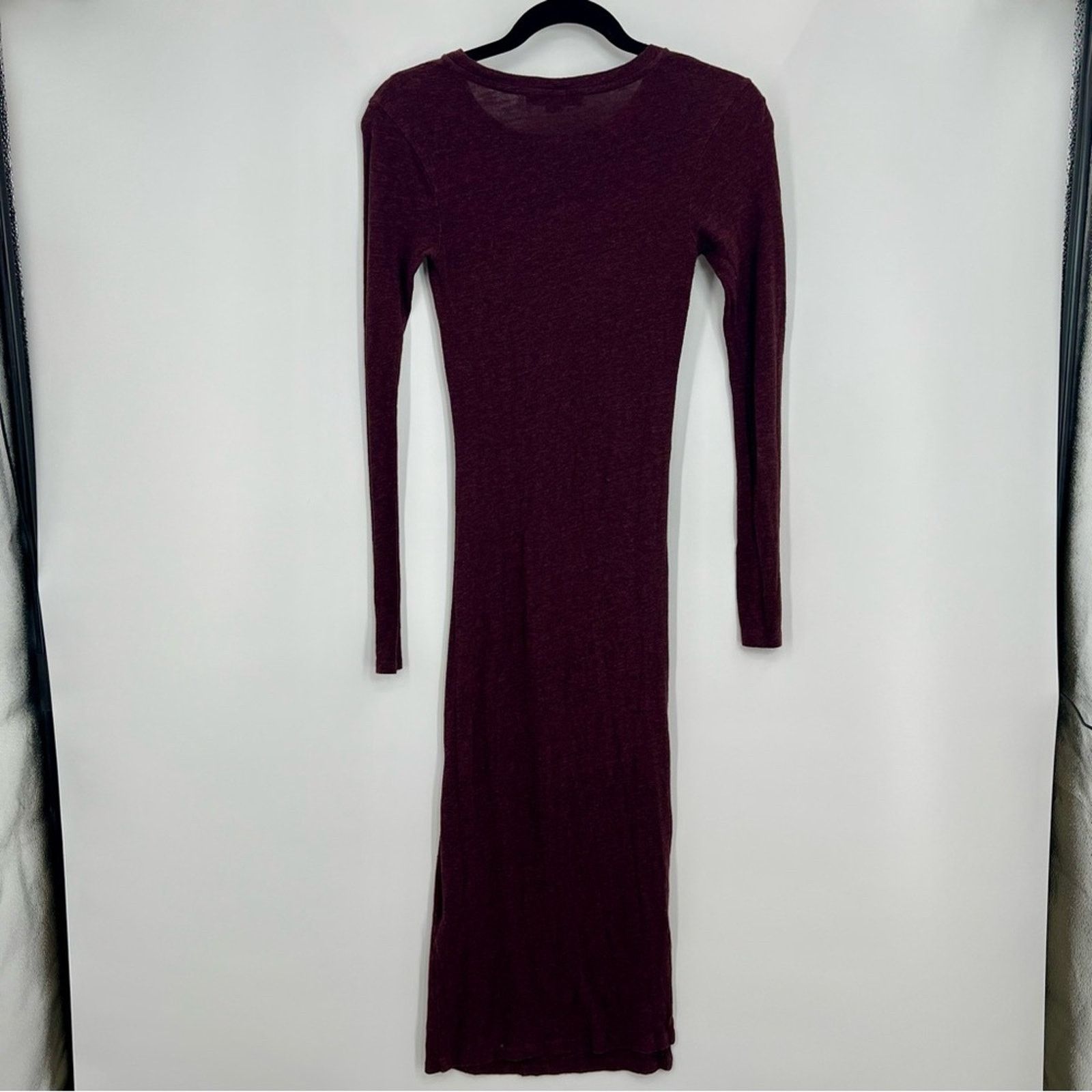 Allsaints ALL SAINTS Tina Knit Midi Dress Bodycon Assymetrical Sheath Size S / US 4 / IT 40 - 8 Thumbnail