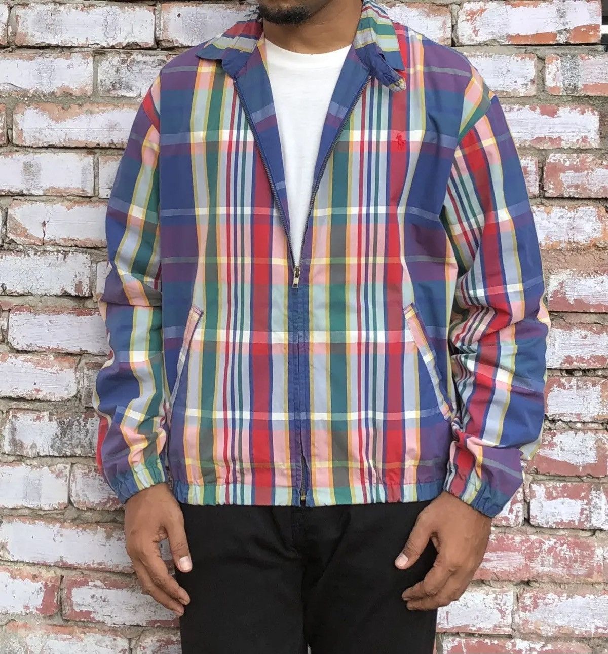 Polo Ralph Lauren Vintage Polo Ralph Lauren Plaid Zipper Light Jacket Size US M / EU 48-50 / 2 - 2 Thumbnail