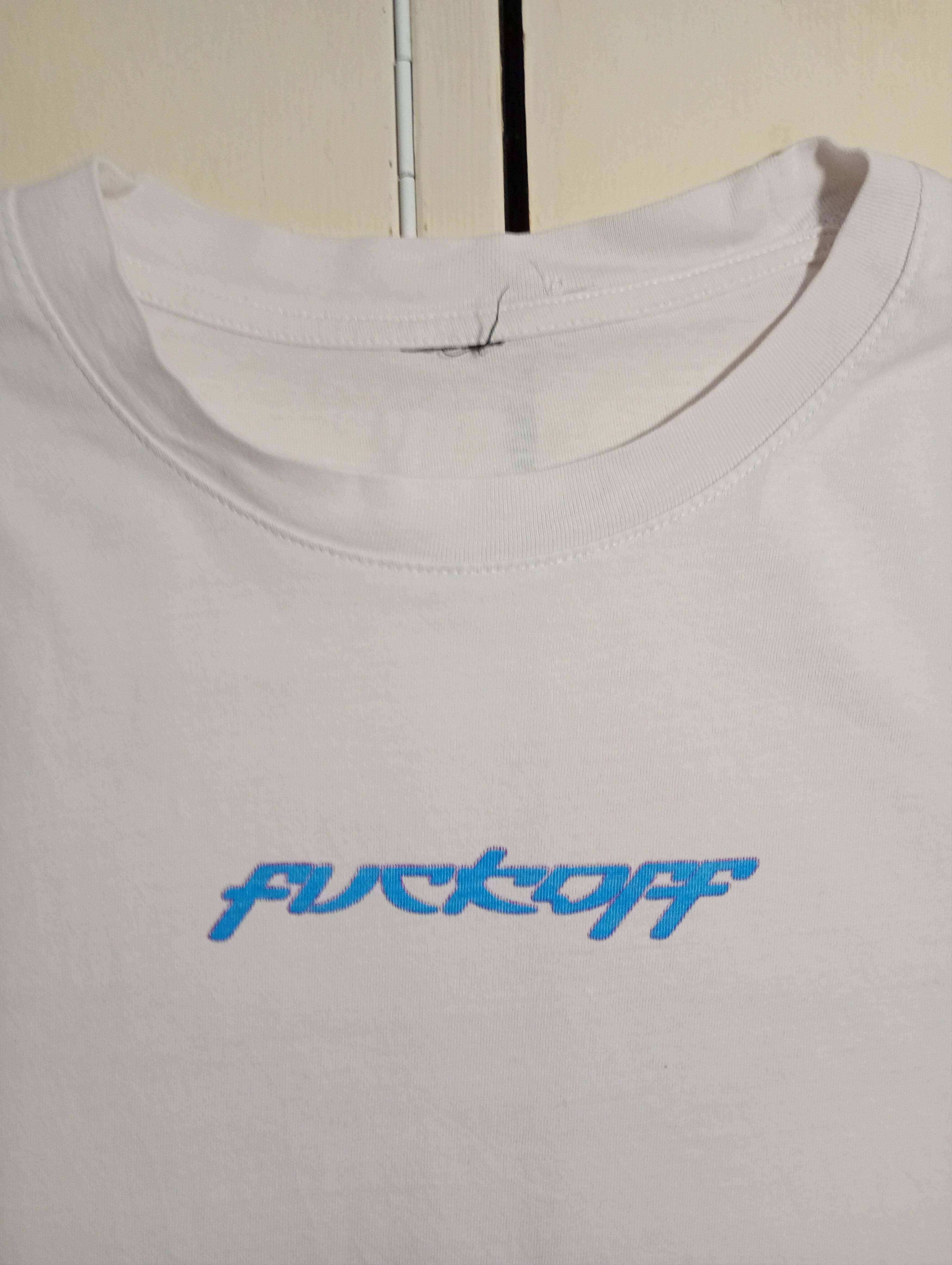 Other Fuck Off Sceleton Hand Printed T-Shirt Size US XL / EU 56 / 4 - 8 Thumbnail