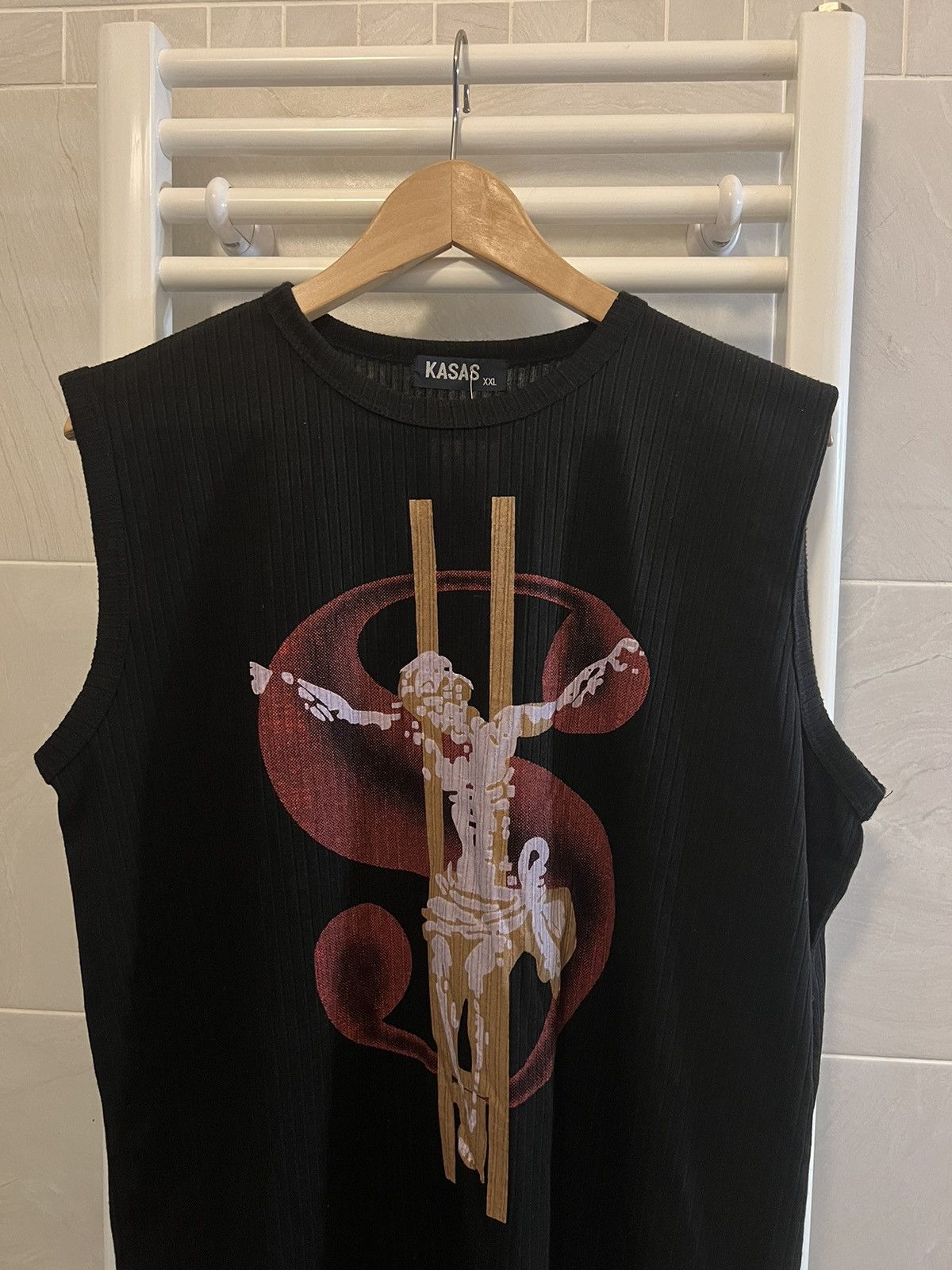 Japanese Brand × Vintage Vintage avant garde punk shirt jesus Size US L / EU 52-54 / 3 - 2 Thumbnail