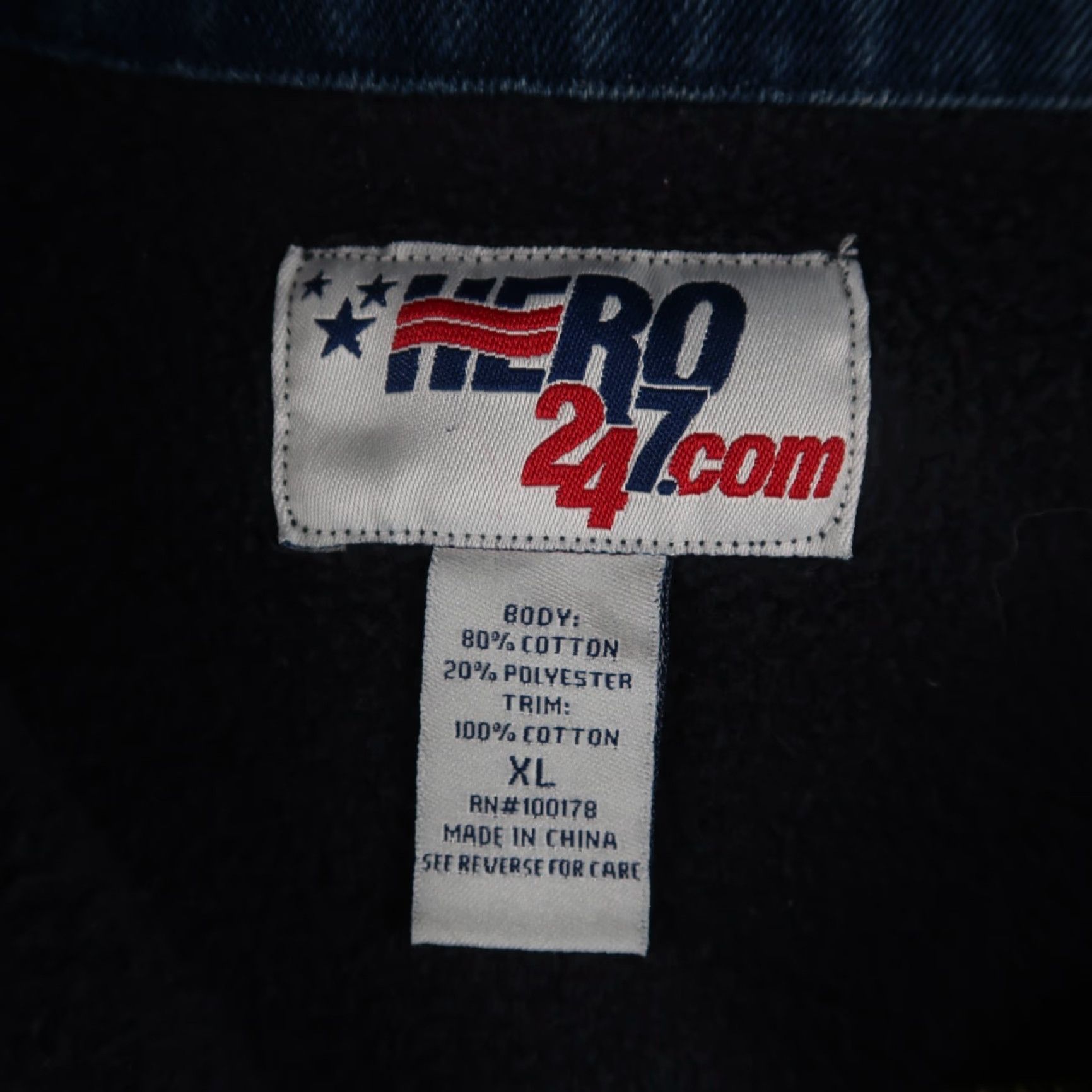 Vintage VINTAGE Hero 247 Alexandria Fire Department Sweatshirt Adult XL Blue Denim Elbow Patch 1/4 Zip Fleece Cotton Blend Logo 90s Fire & Rescue Mens Size US XL / EU 56 / 4 - 7 Thumbnail