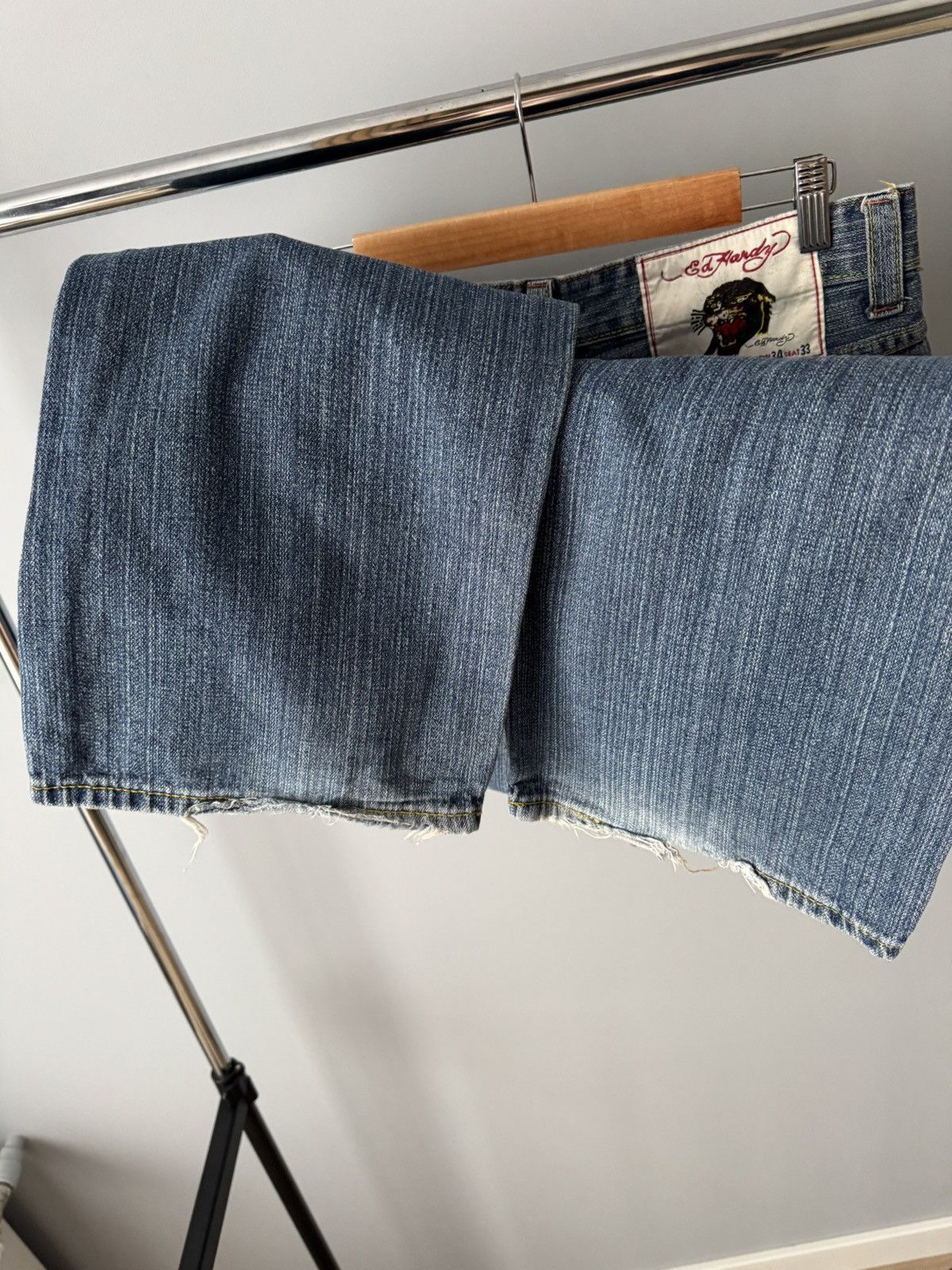 Ed Hardy Vintage 90s Edhardy Tiger Head Denim Embroidery Jeans sz 34 Size US 34 / EU 50 - 9 Thumbnail