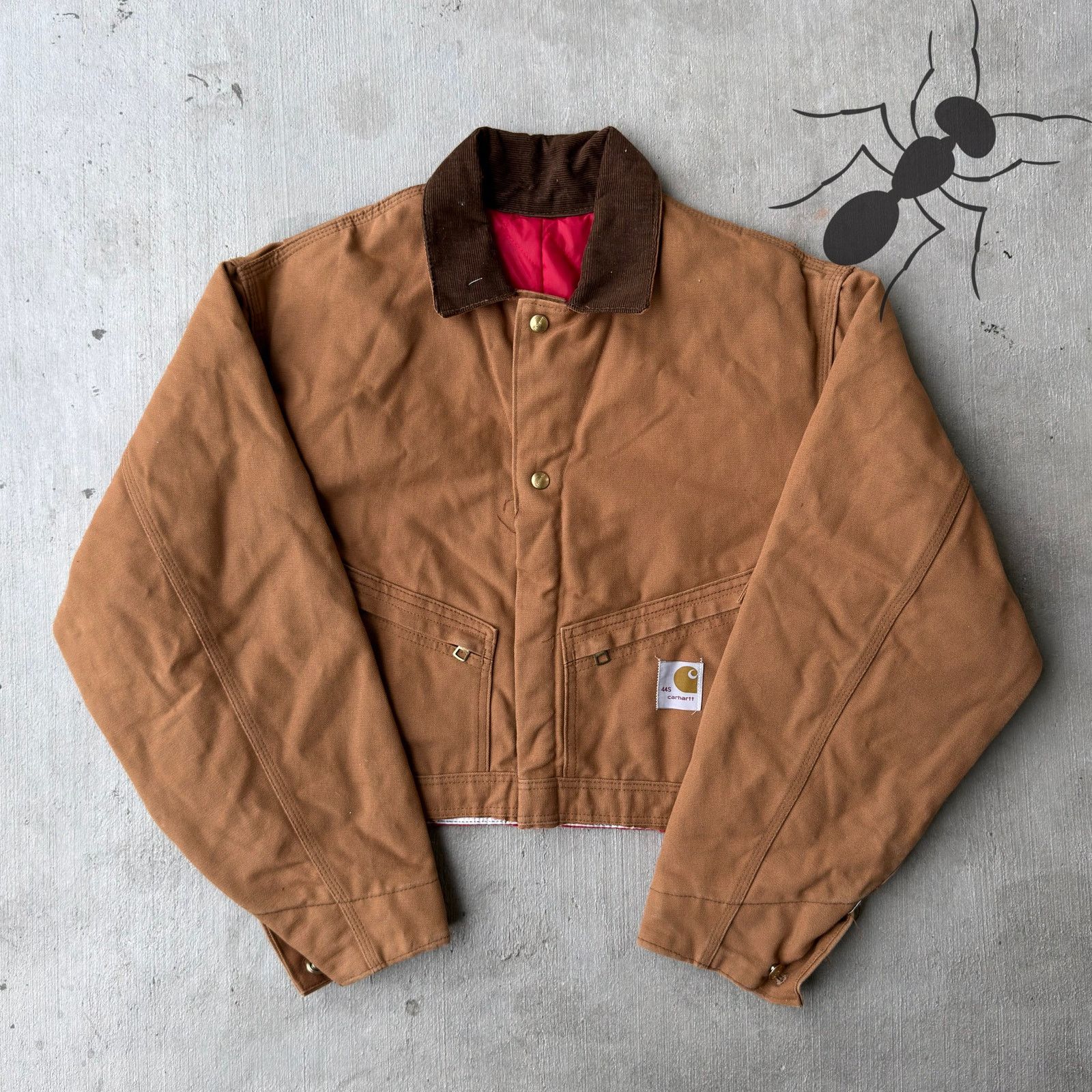 Carhartt × Vintage Carhartt brown cropped Detroit style work wear jacket Size US L / EU 52-54 / 3 - 1 Thumbnail