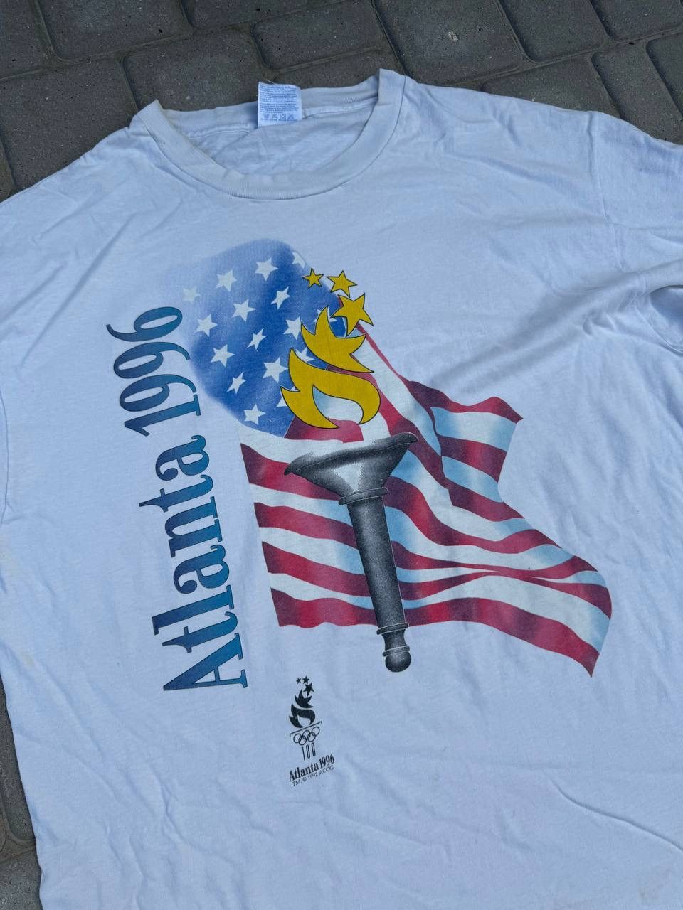 USA Olympics Vintage 1992 Atlanta Olympic tee Shirt Size US XL / EU 56 / 4 - 2 Thumbnail