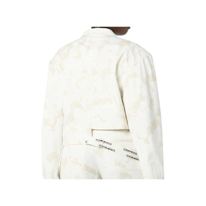 Other Maison Blanche Cream & Tan Bleached Print Cropped Jacket Size XXL / US 16-18 / IT 52-54 - 14 Thumbnail