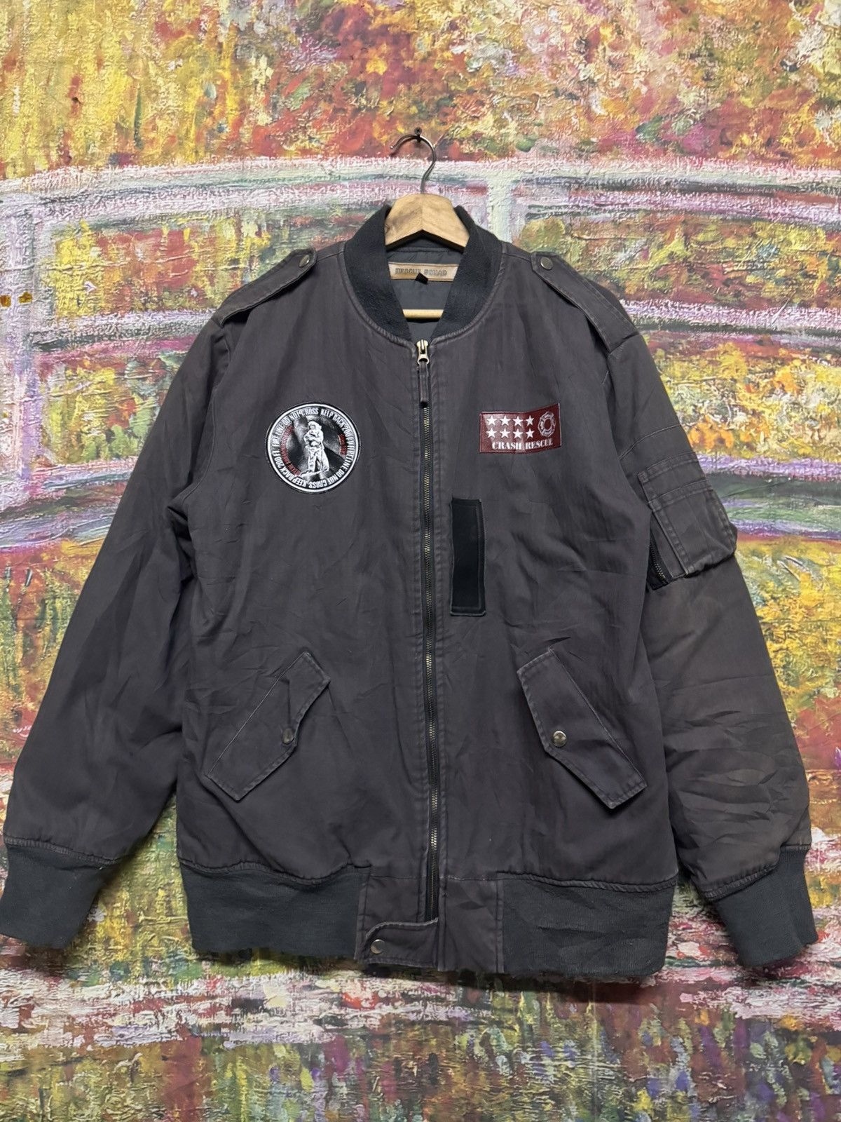 Japanese Brand Rescue Squad Bomber jacket Size US L / EU 52-54 / 3 - 3 Thumbnail