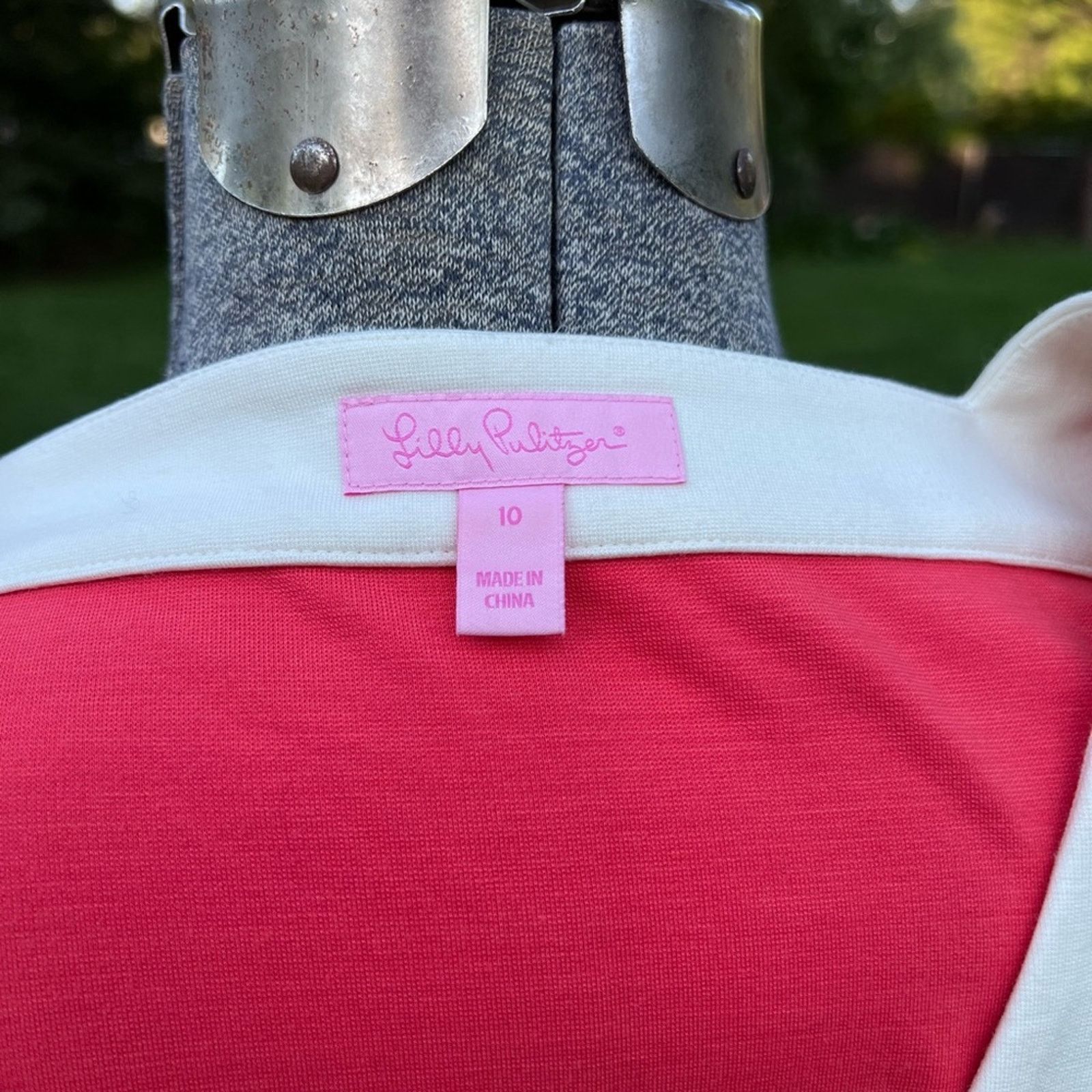 Lilly Pulitzer Lilly Pulitzer shift dress pink salmon sailor style Size L / US 10 / IT 46 - 4 Thumbnail