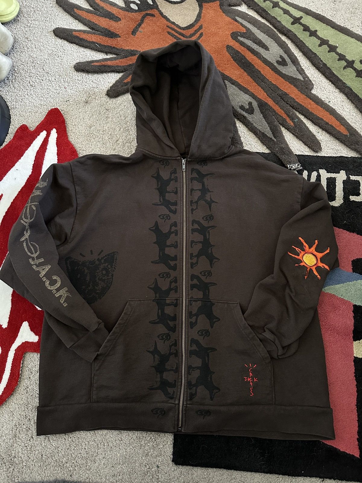 Travis Scott Travis Scott reverse dog zip up xxl | Grailed 