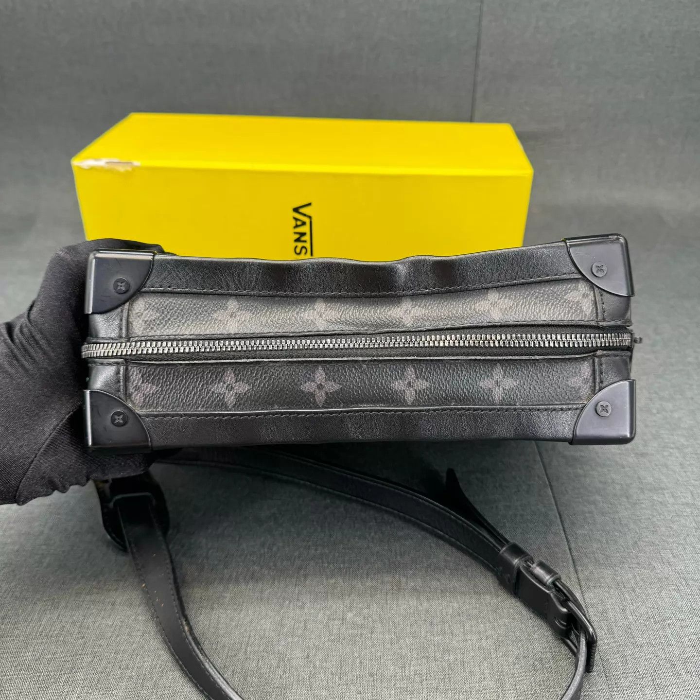 Louis Vuitton LV SOFT TRUNK Black Box Bag Worn Bottom Hardware Size ONE SIZE - 4 Thumbnail