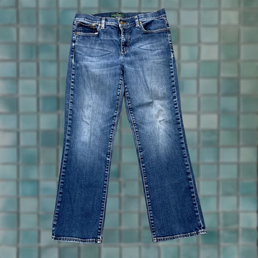 Ralph Lauren Lauren Ralph Lauren Jeans Women 12P Blue Denim Straight Leg Cotton Stretch Light Size 30" / US 8 / IT 44 - 1 Thumbnail