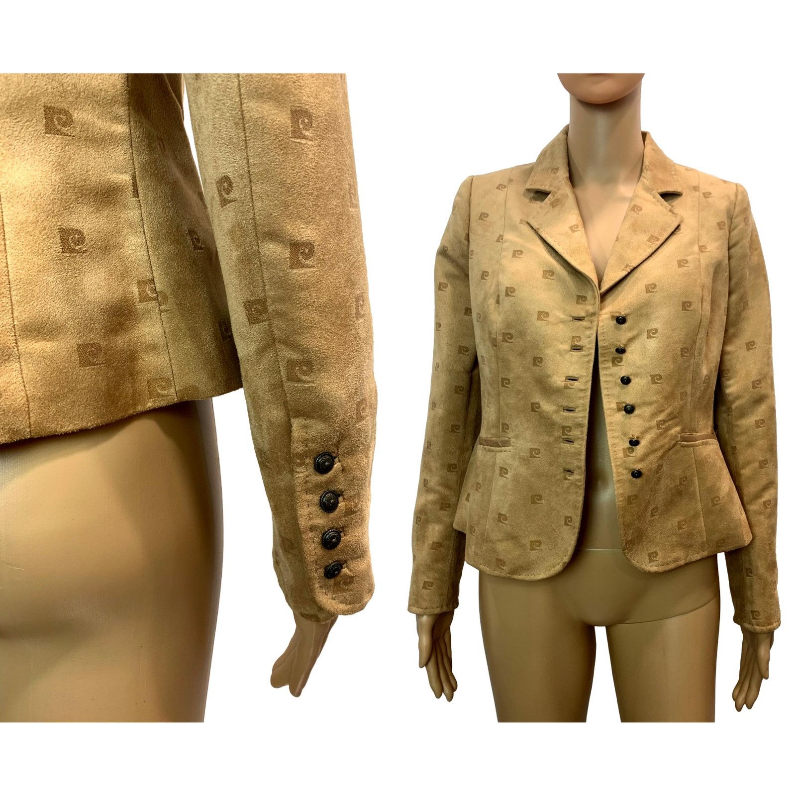 Pierre Cardin NWT Modern Vintage Pierre Cardin Ultra Suede LOGO Blazer 6P Size S / US 4 / IT 40 - 8 Thumbnail