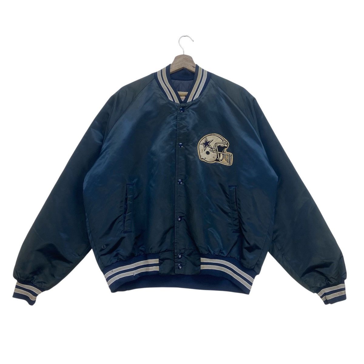 NFL Vintage NFL Cowboys by Chalk Line Big Logo Jacket Size US XL / EU 56 / 4 - 3 Thumbnail