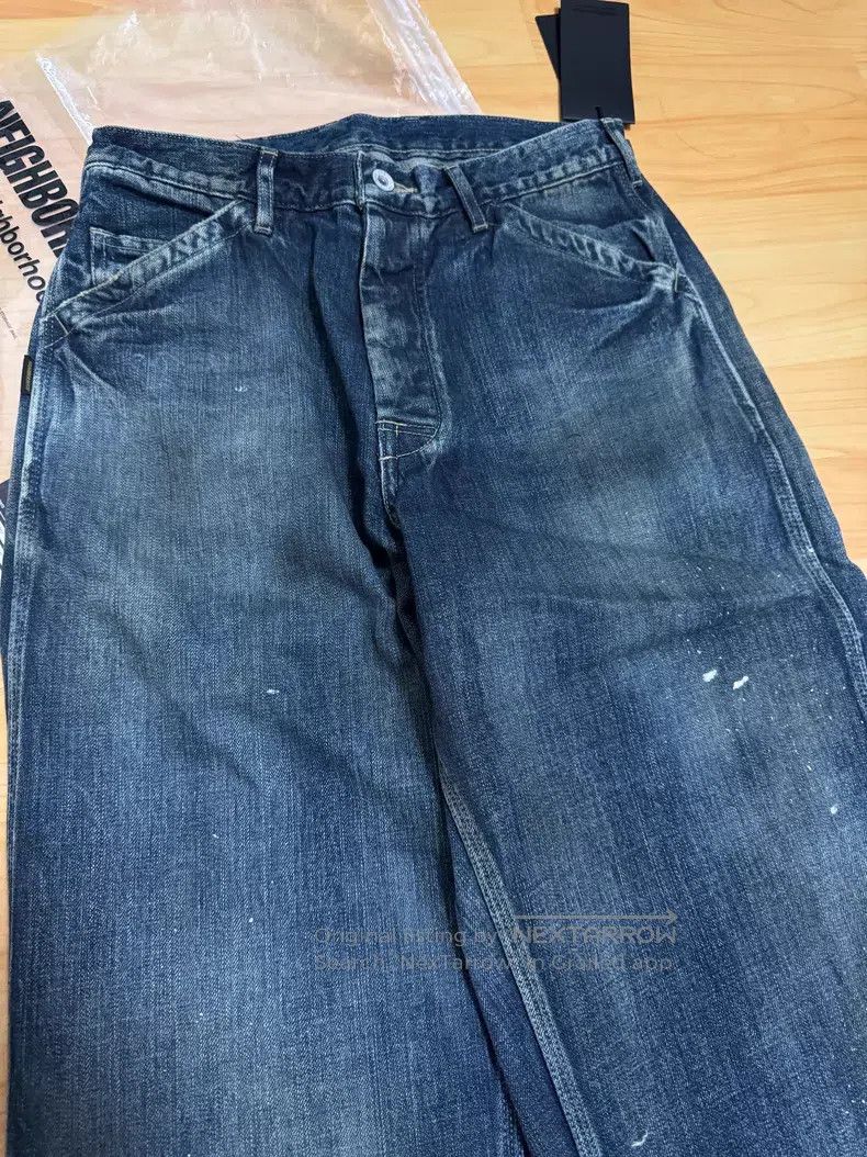 Neighborhood Neighborhood size S Bull King Washed Splattered Denim Jeans Size US 27 - 3 Thumbnail