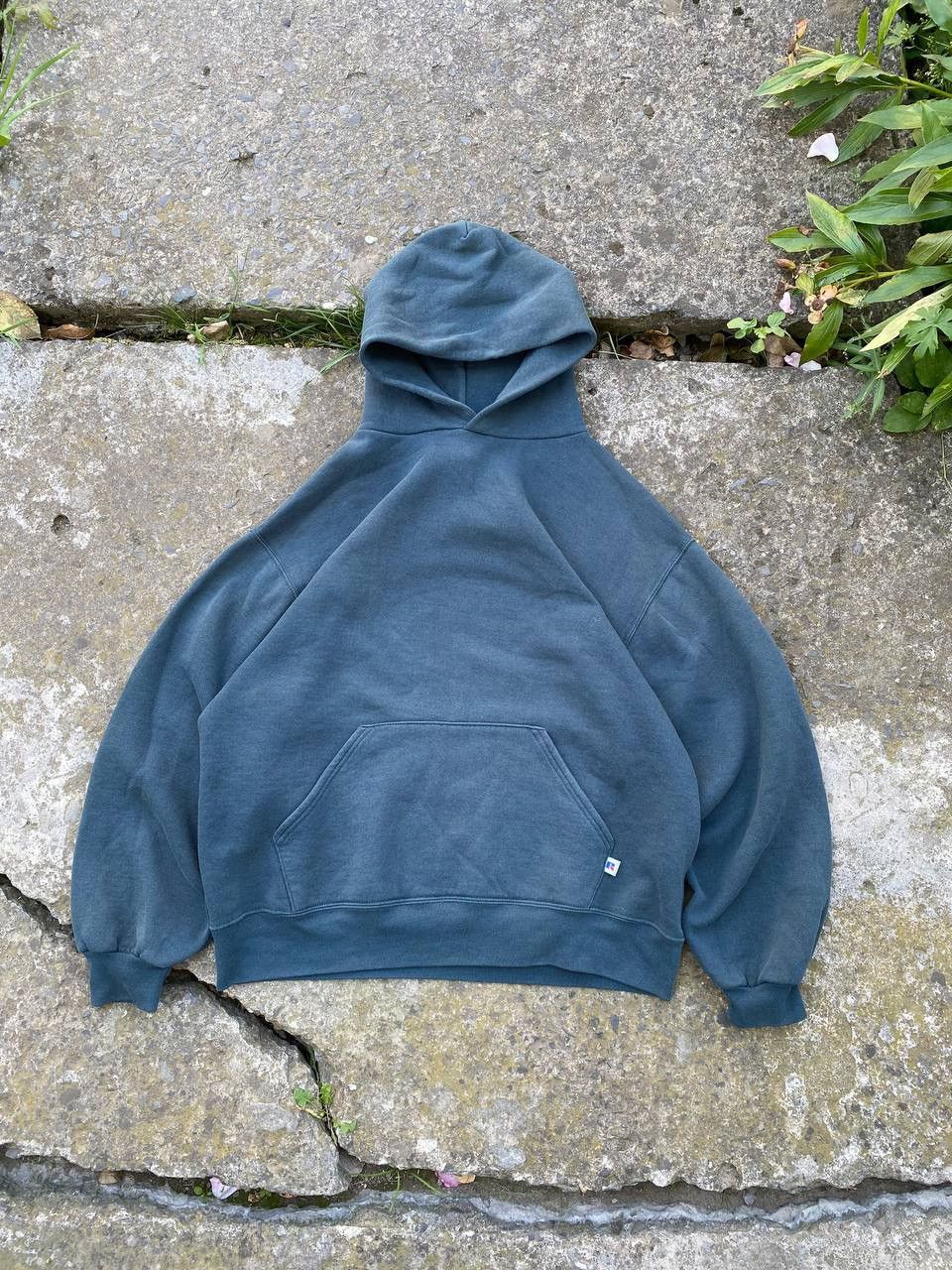 Russell Athletic 90s Russel Athletic green Baggy basic hoodie Size US L / EU 52-54 / 3 - 1 Thumbnail