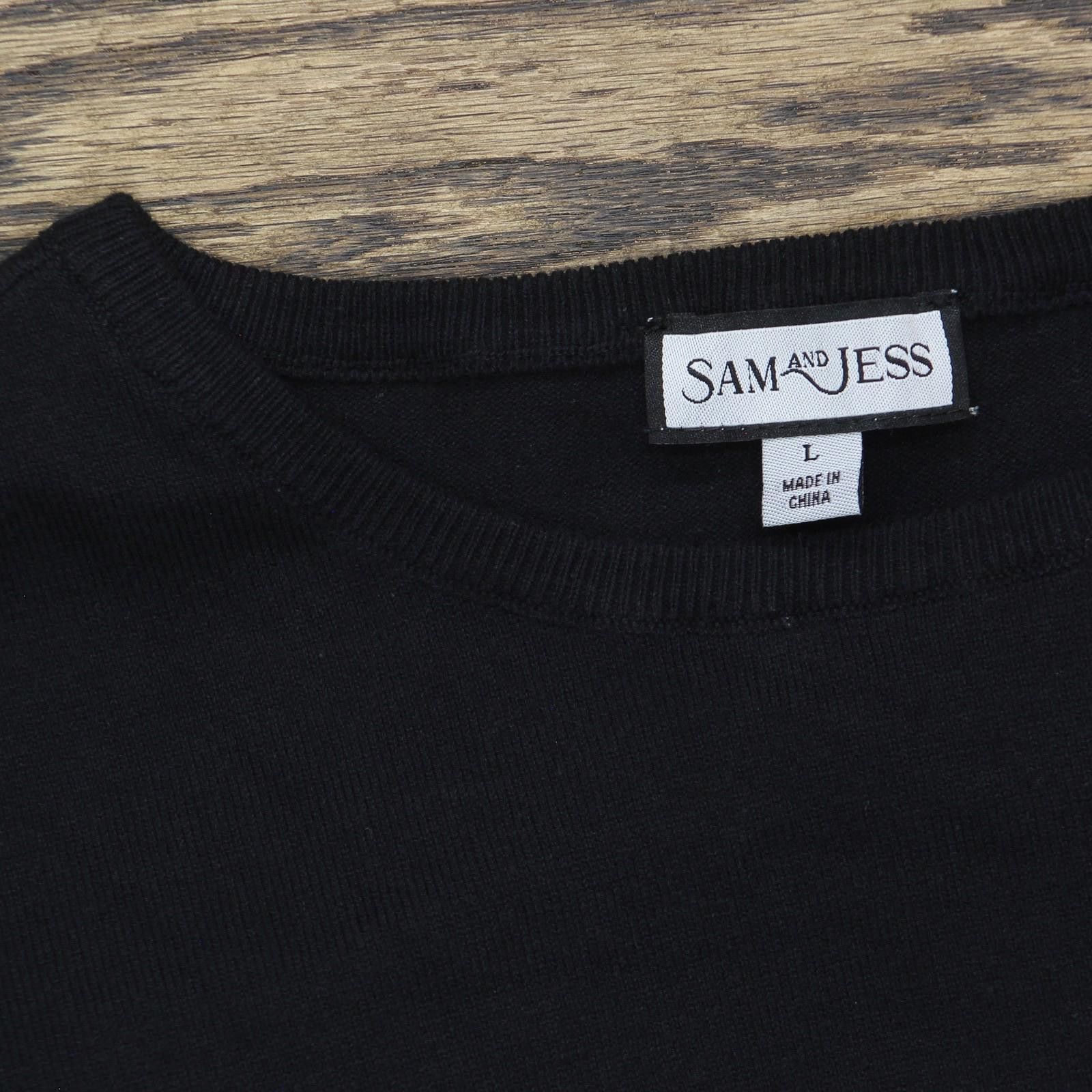 Other Nwt Sam And Jess Puff-sleeve Sweater Ta93148041bs Black L Size L / US 10 / IT 46 - 4 Thumbnail