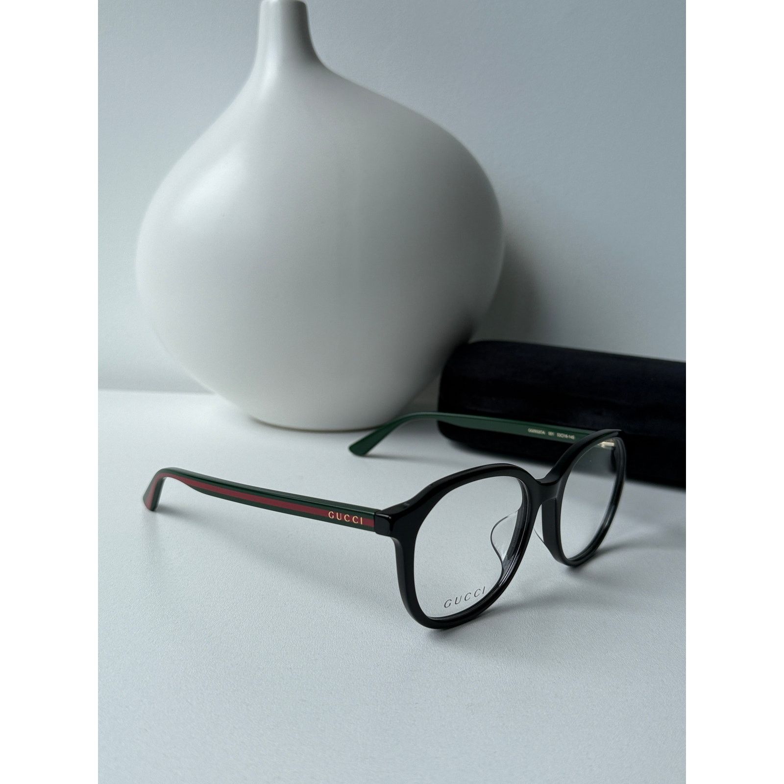 Gucci NEW Gucci GG0932OA Black Round Unisex Eyeglasses Frames Size ONE SIZE - 3 Thumbnail
