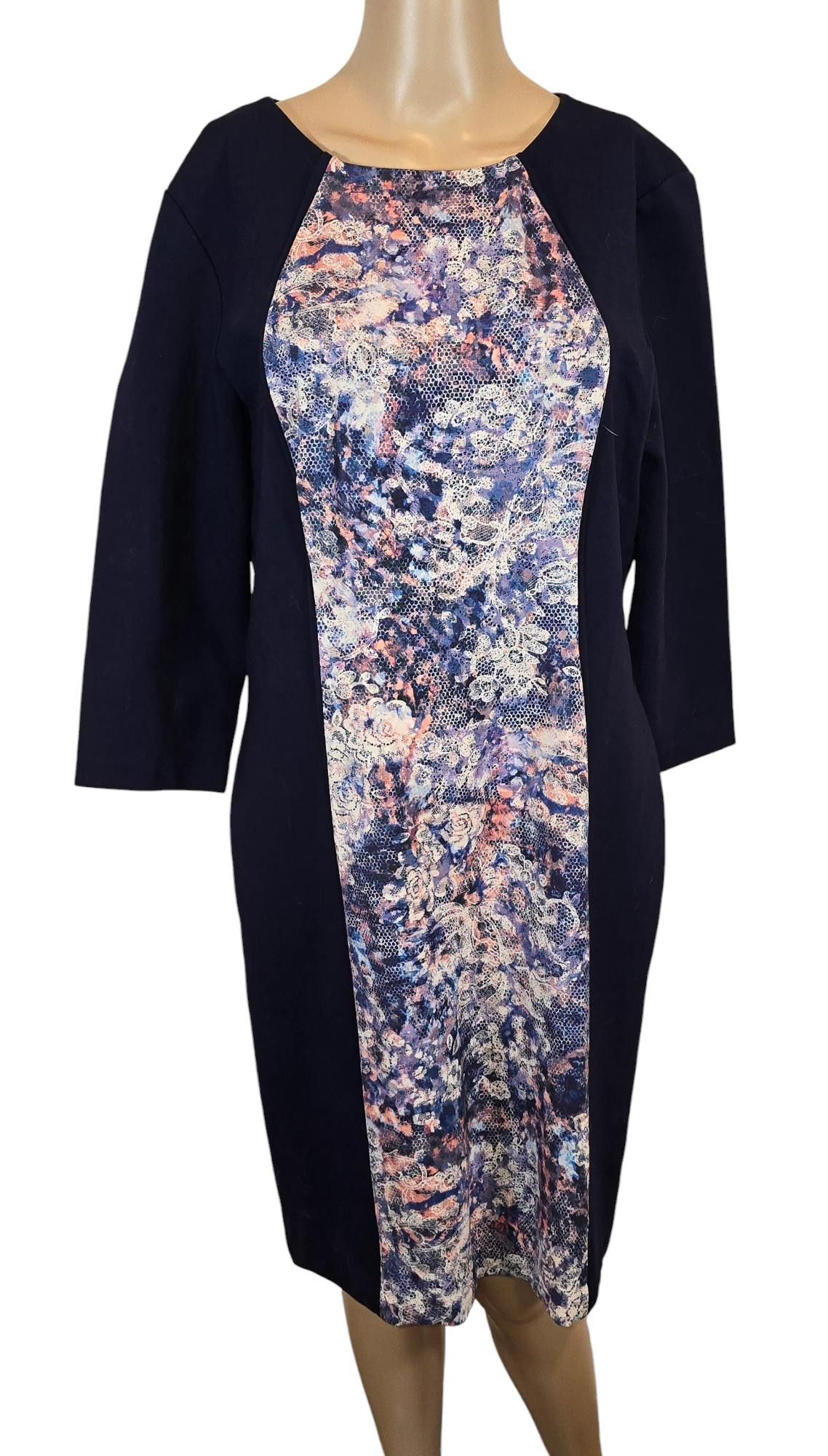 Designer Antonio Melani Women's Dress Elegant Colorful Design Size XL / US 12-14 / IT 48-50 - 1 Thumbnail